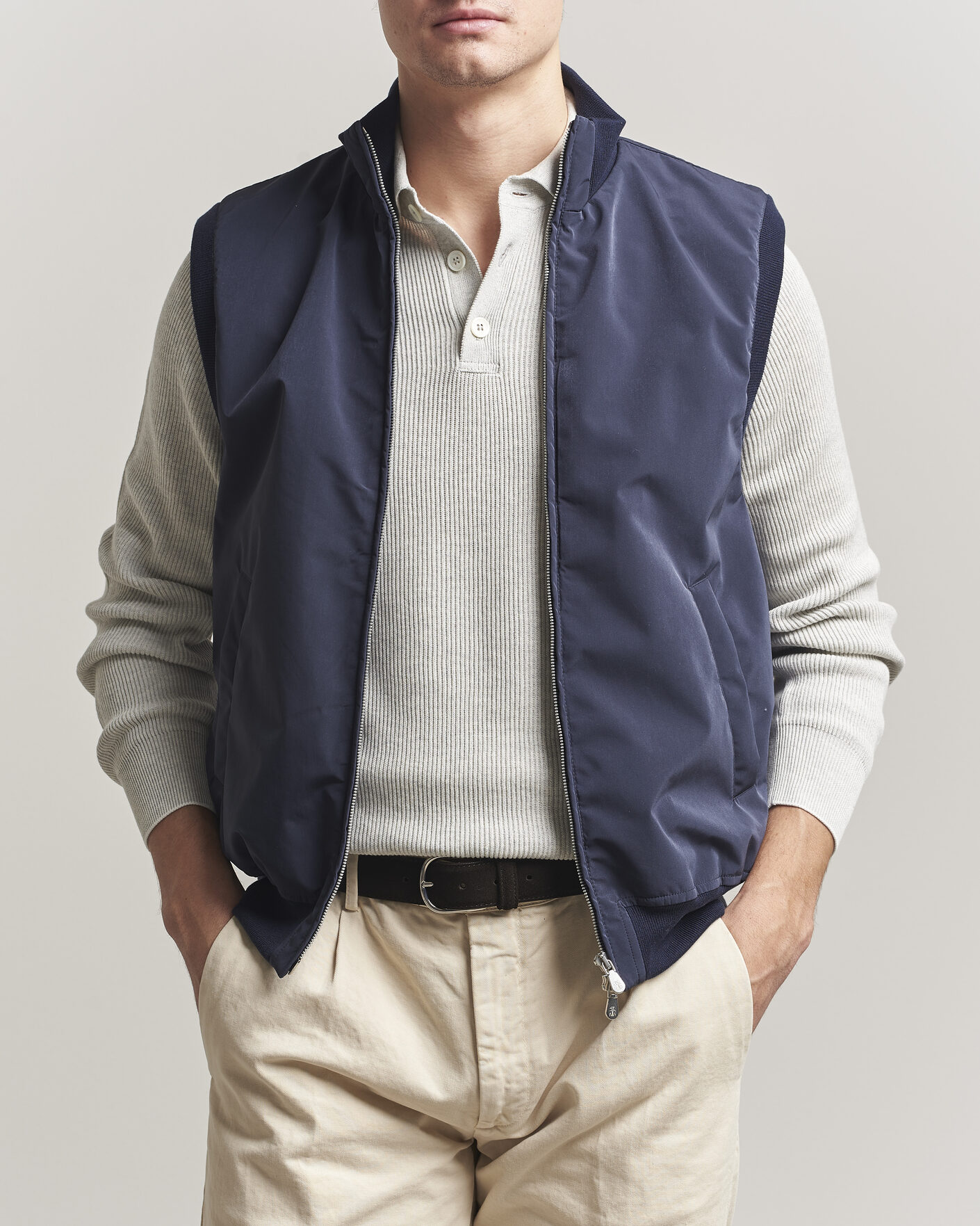 Herre | Veste | Brunello Cucinelli | Nylon Padded Gilet Navy