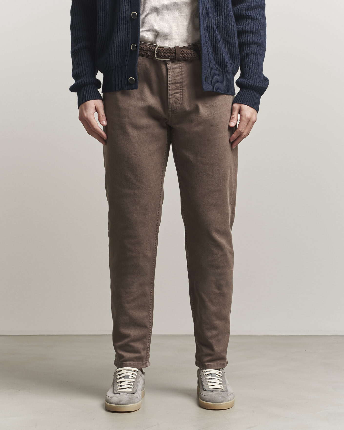 Herre | Bukser | Brunello Cucinelli | Traditional Fit Bull Denim Pants Dark Brown