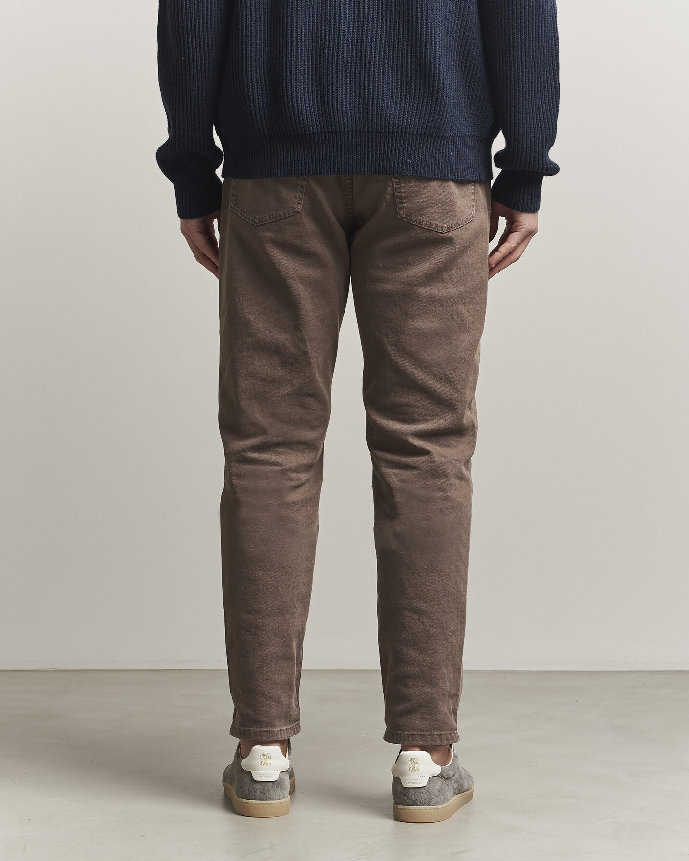 Herre | Bukser | Brunello Cucinelli | Traditional Fit Bull Denim Pants Dark Brown