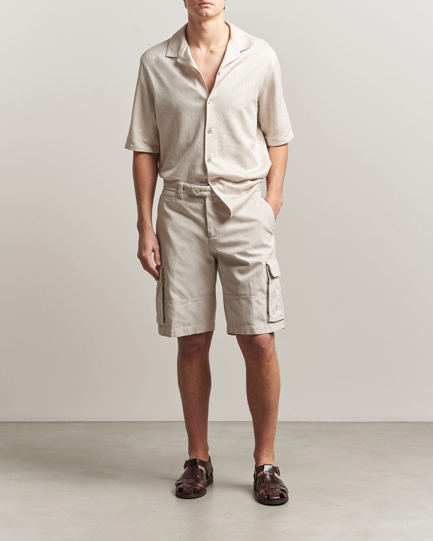 Herre | Shorts | Brunello Cucinelli | Cotton Cargo Shorts Light Beige