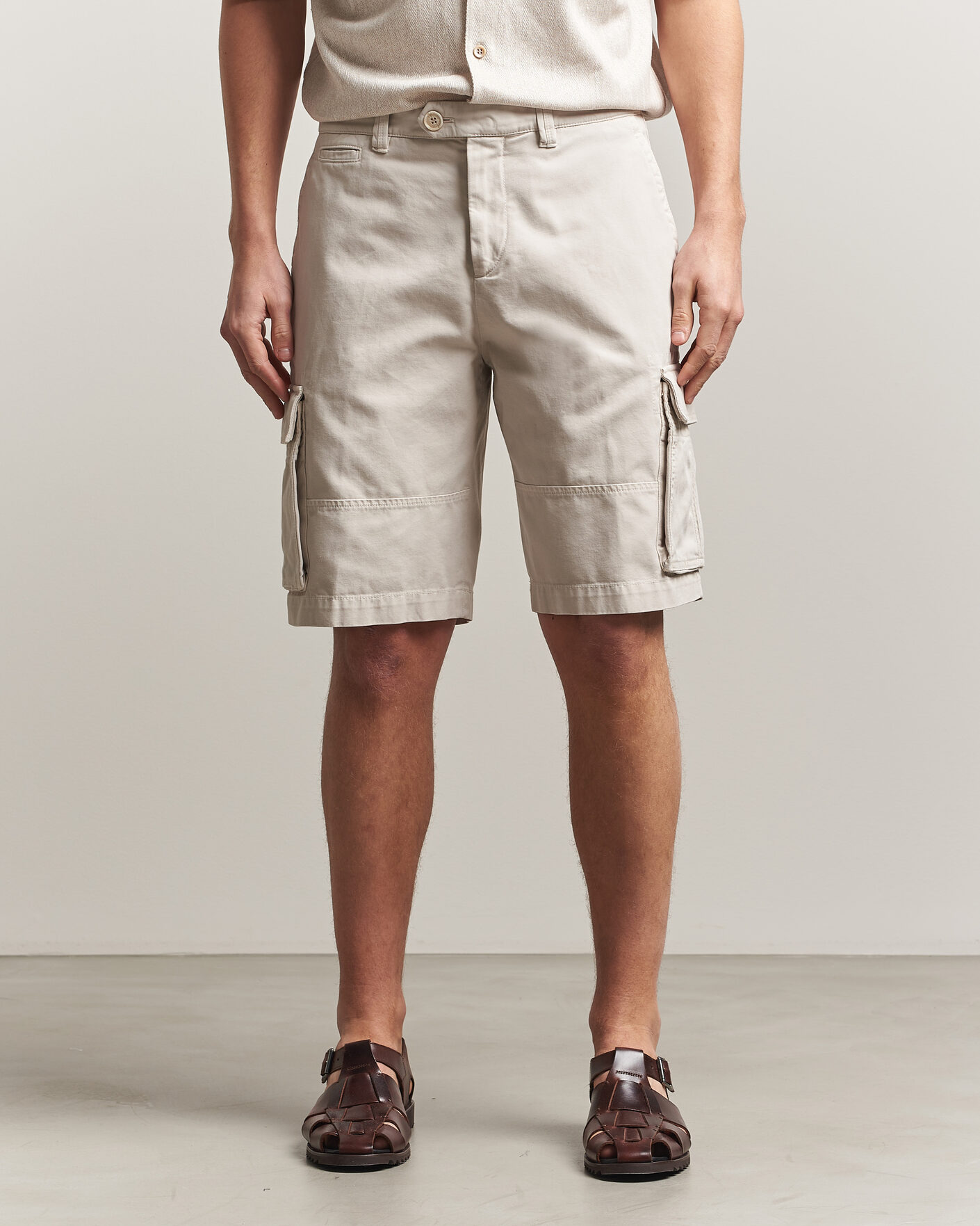 Herre | Shorts | Brunello Cucinelli | Cotton Cargo Shorts Light Beige