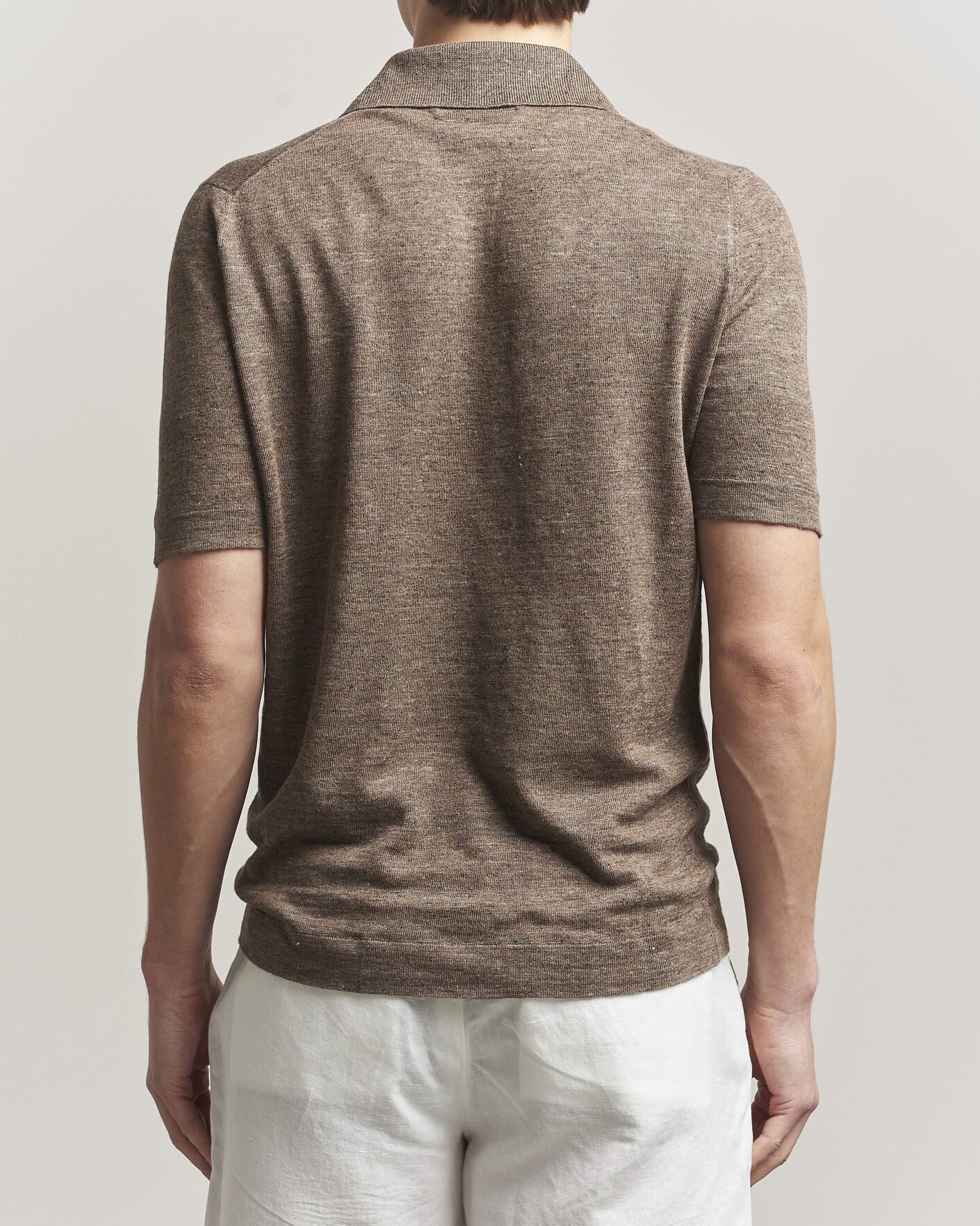 Herre | Polotrøjer | Brunello Cucinelli | Linen Knitted Polo Brown
