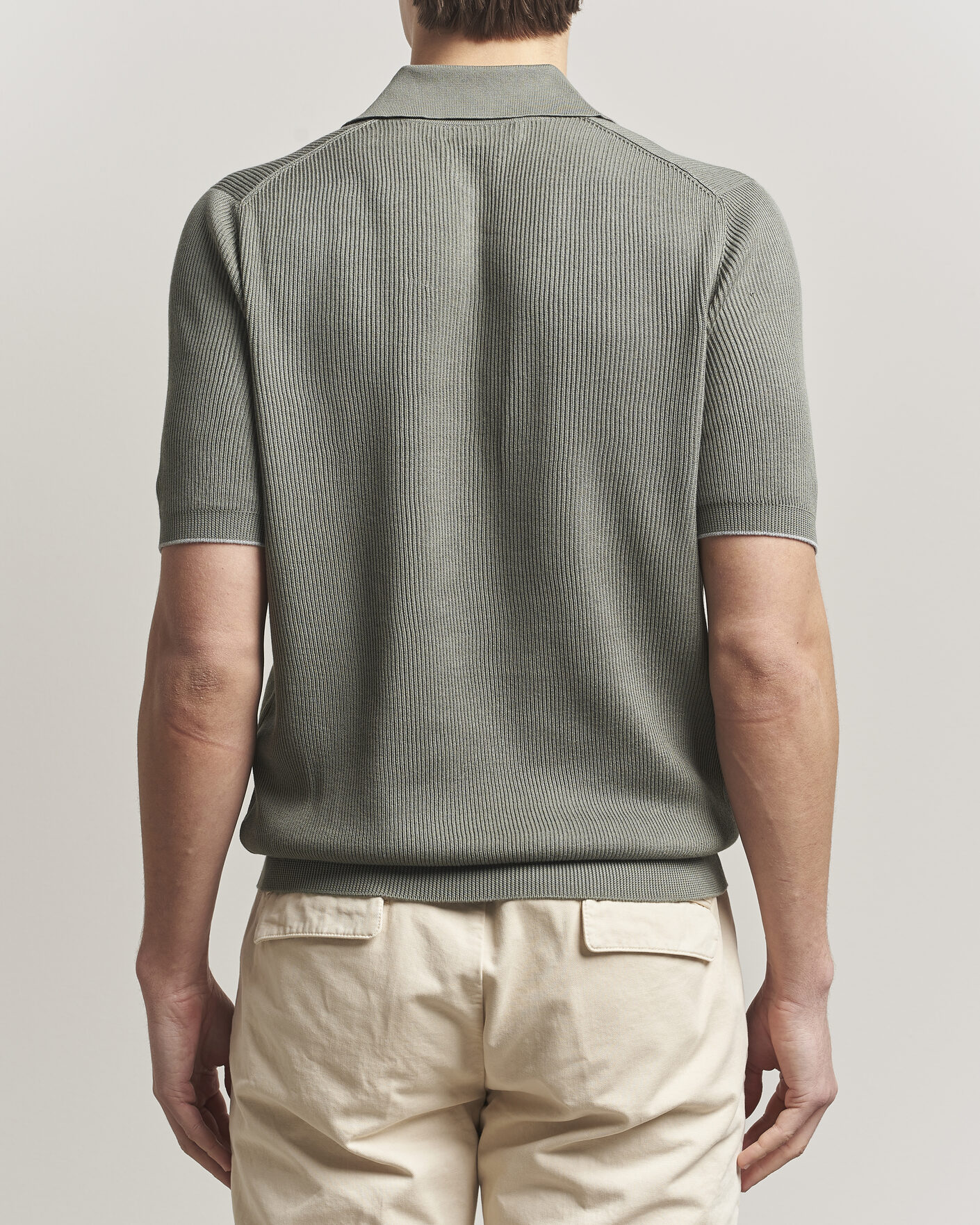Herre | Polotrøjer | Brunello Cucinelli | Cotton Rib Knitted Polo Olive