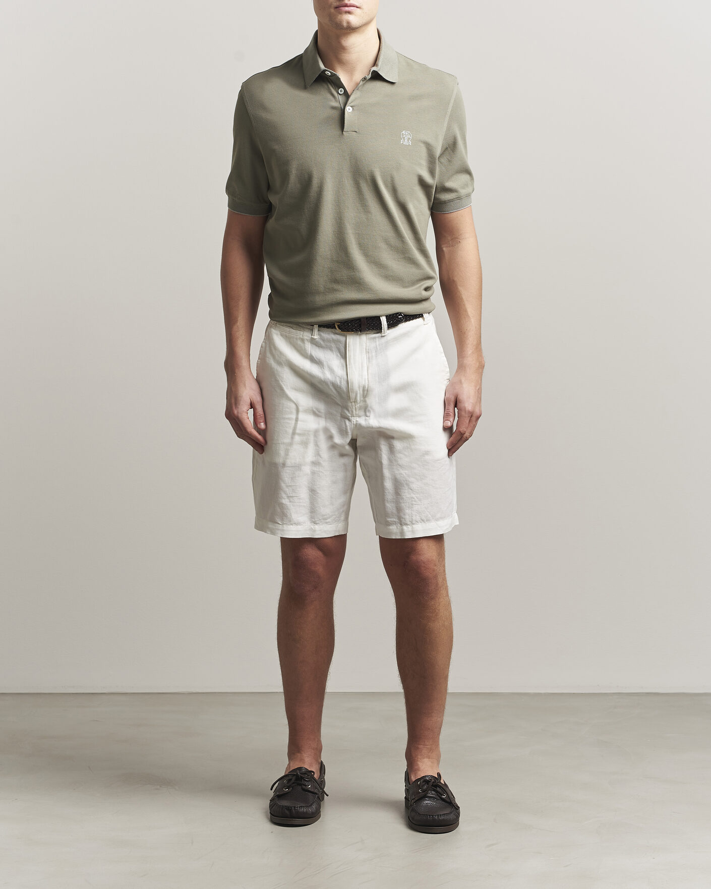 Herre | Polotrøjer | Brunello Cucinelli | Short Sleeve Logo Polo Olive
