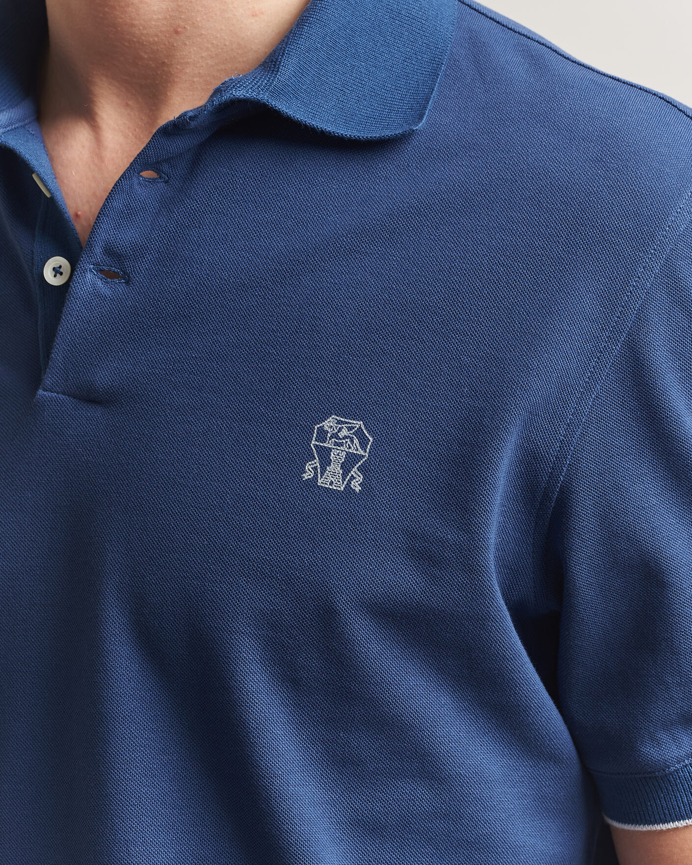 Herre | Polotrøjer | Brunello Cucinelli | Short Sleeve Logo Polo Blue