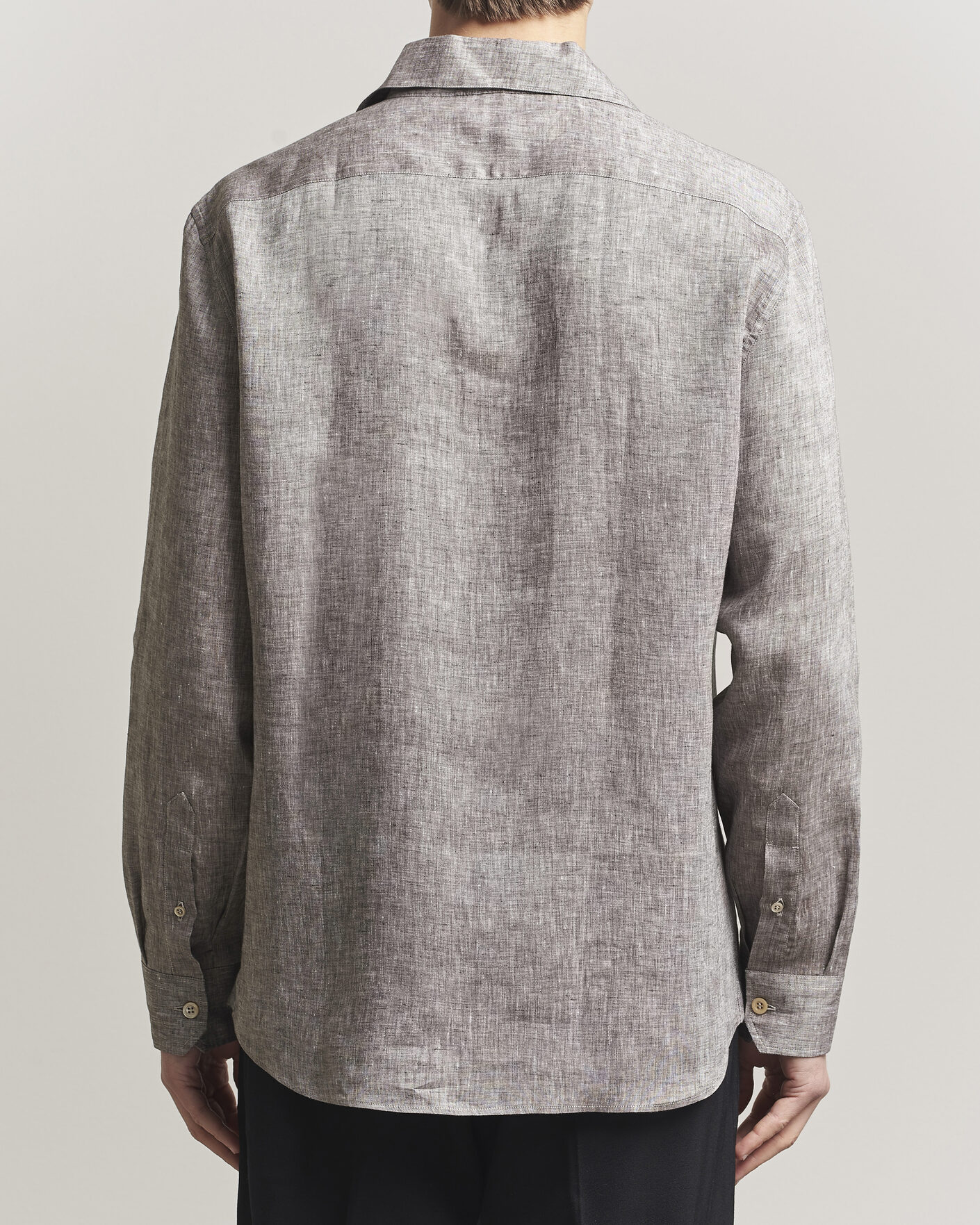 Herre | Skjorter | Brunello Cucinelli | Linen Double Pocket Camp Shirt Brown