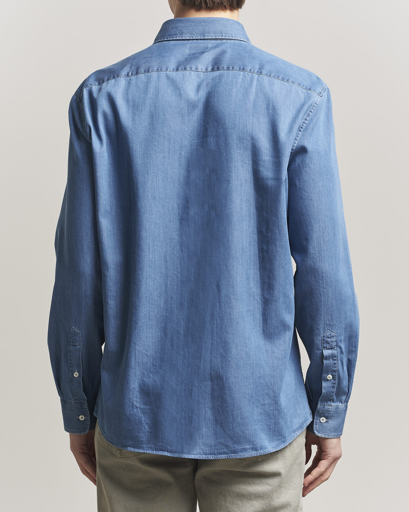 Herre | Skjorter | Brunello Cucinelli | Easy Fit Denim Shirt Medium Blue Wash