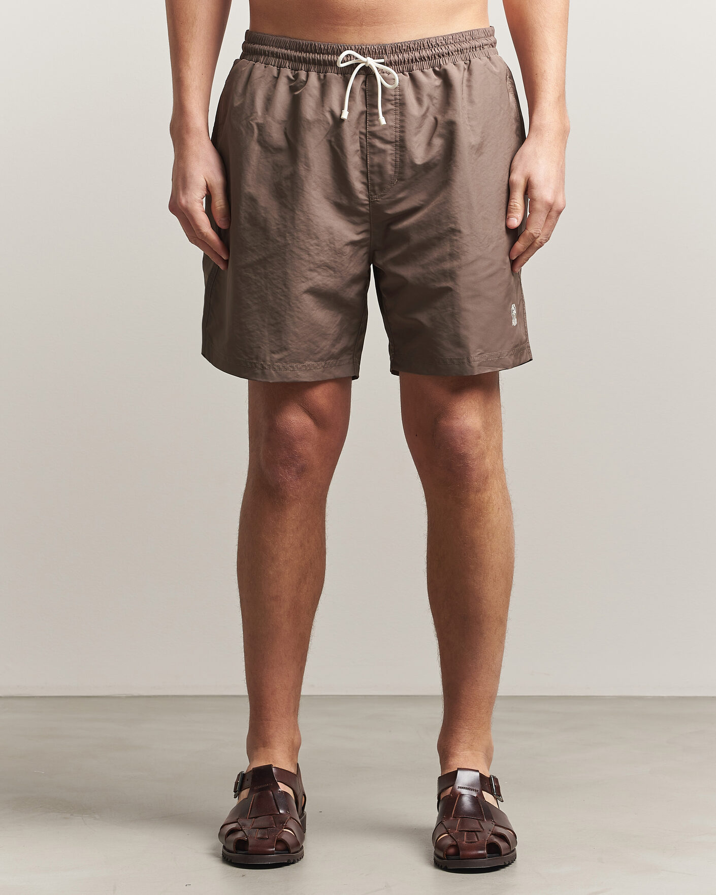 Herre | Badebukser | Brunello Cucinelli | Nylon Swim Trunks Brown