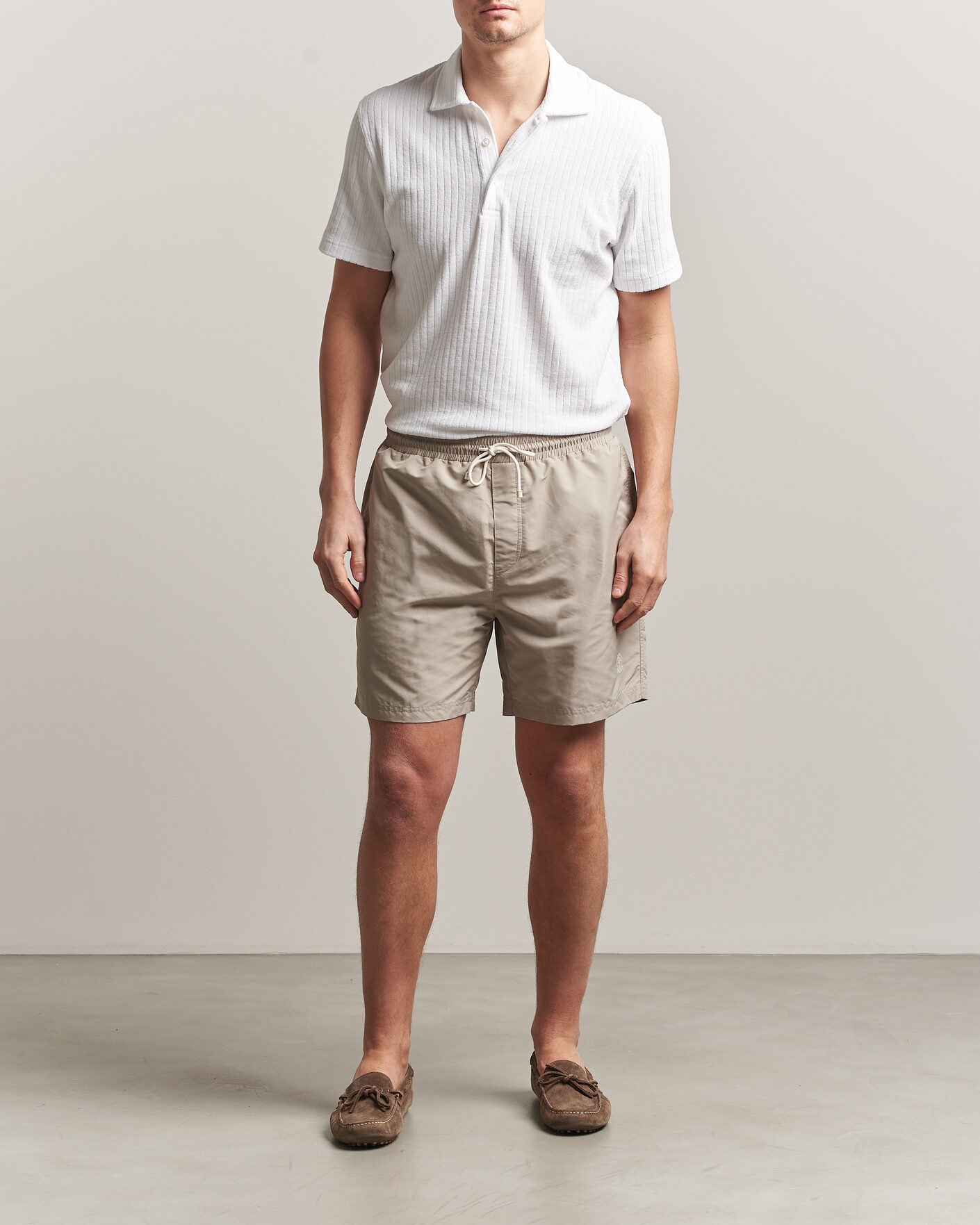 Herre | Badebukser | Brunello Cucinelli | Nylon Swim Trunks Beige