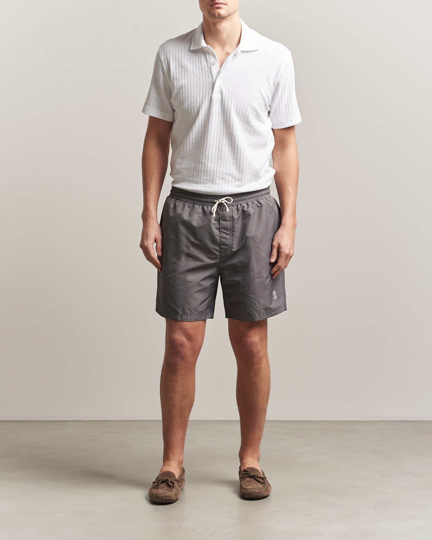 Herre | Badebukser | Brunello Cucinelli | Nylon Swim Trunks Grey