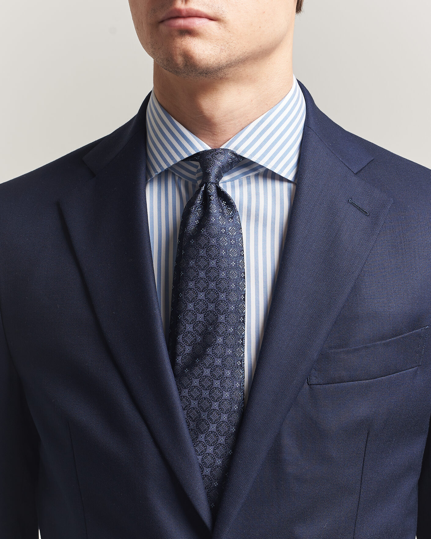 Herre | Slips | Brunello Cucinelli | Jacquard Silk Tie Navy