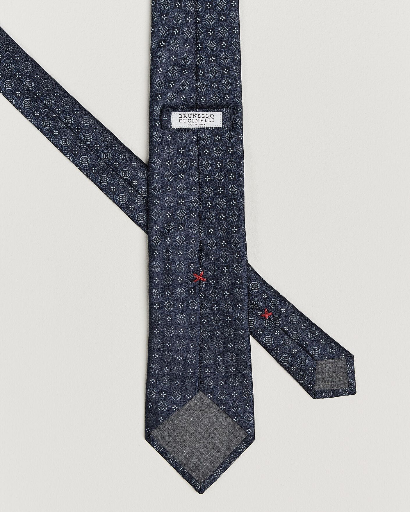 Herre | Slips | Brunello Cucinelli | Jacquard Silk Tie Navy