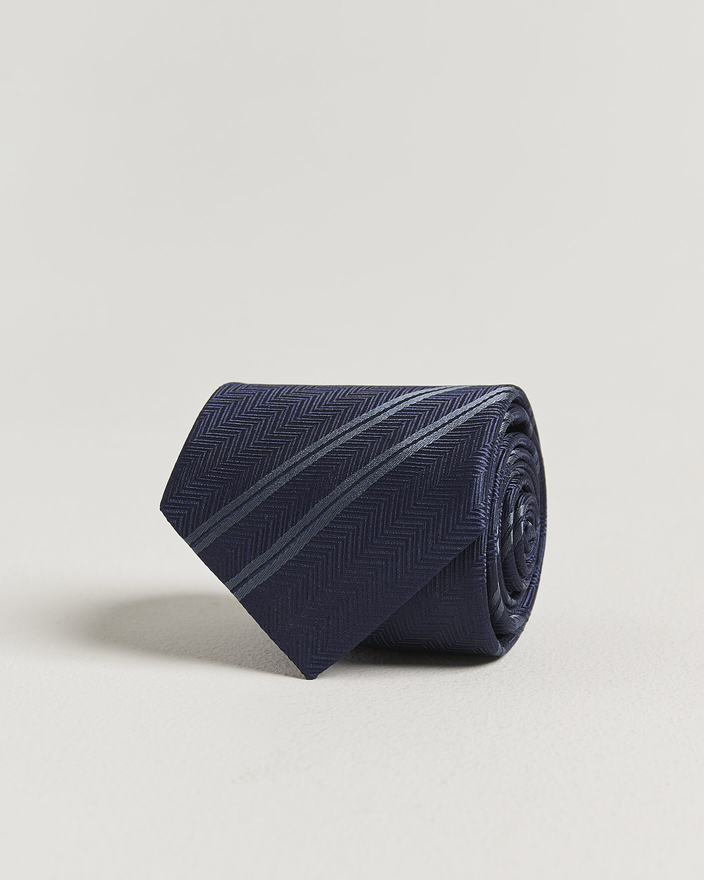 Herre | Slips | Brunello Cucinelli | Regimental Stripe Silk Tie Navy