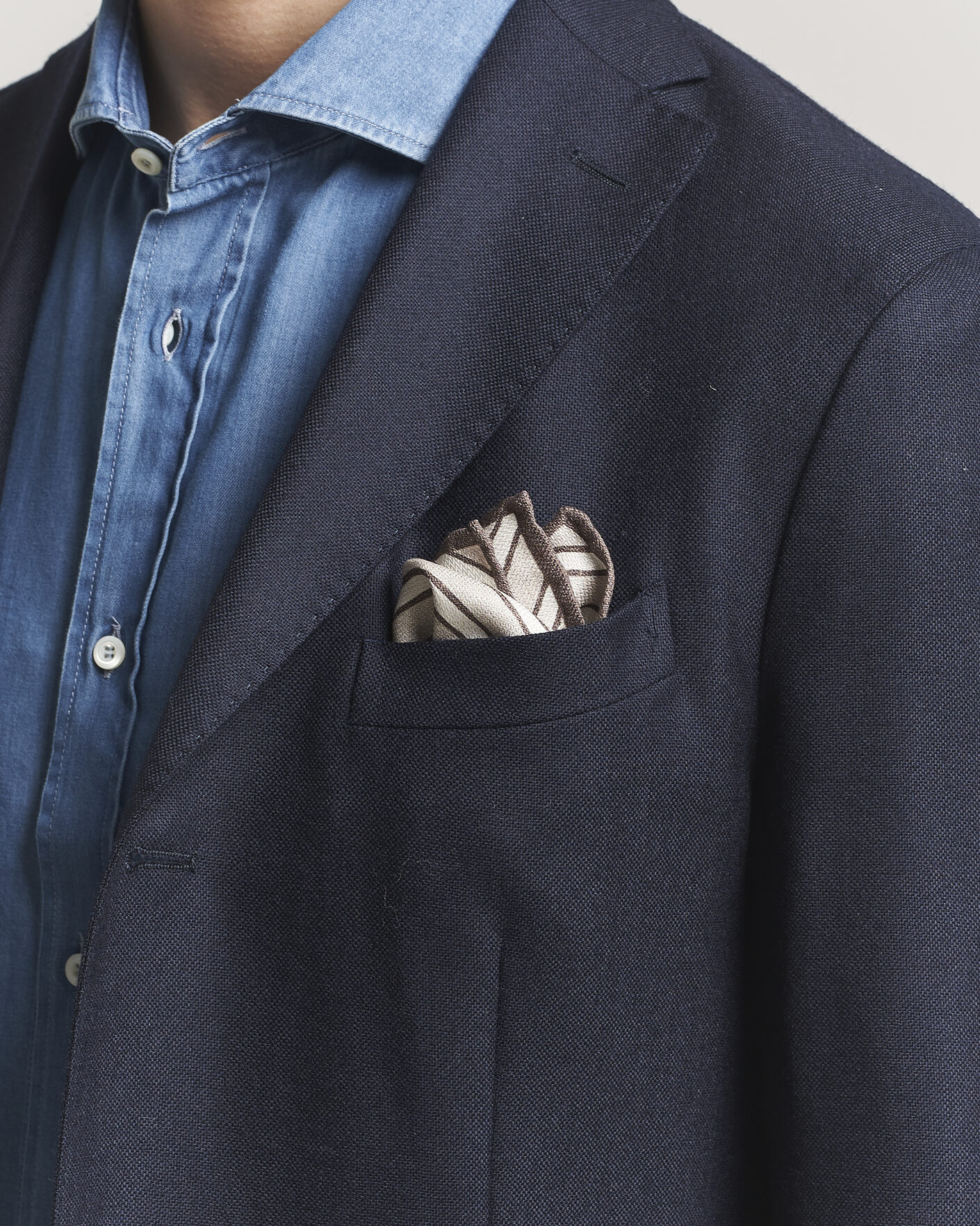 Herre | Lommeklude | Brunello Cucinelli | Striped Pocket Square Brown