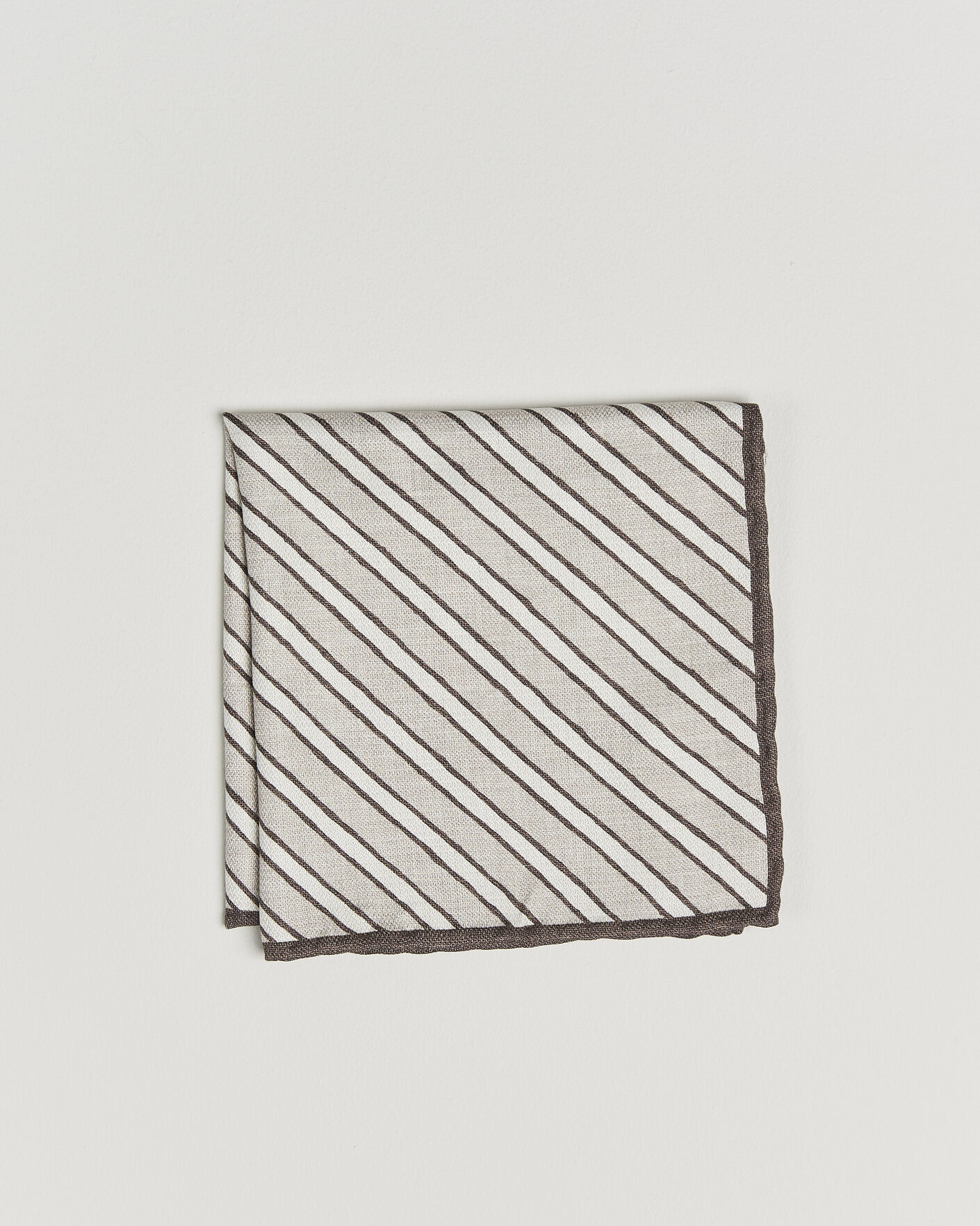 Herre | Lommeklude | Brunello Cucinelli | Striped Pocket Square Brown