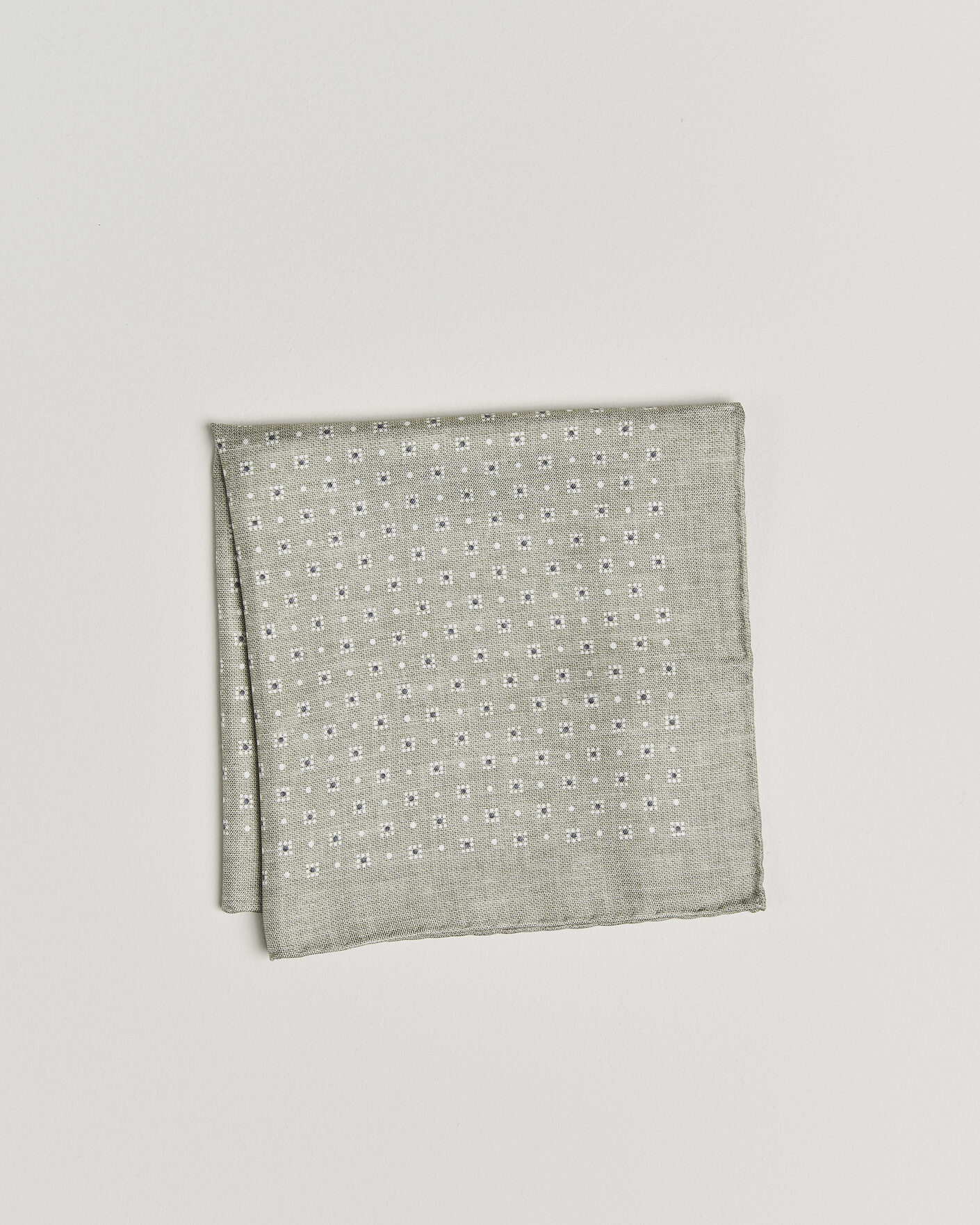 Herre | Lommeklude | Brunello Cucinelli | Printed Silk Pocket Square Olive