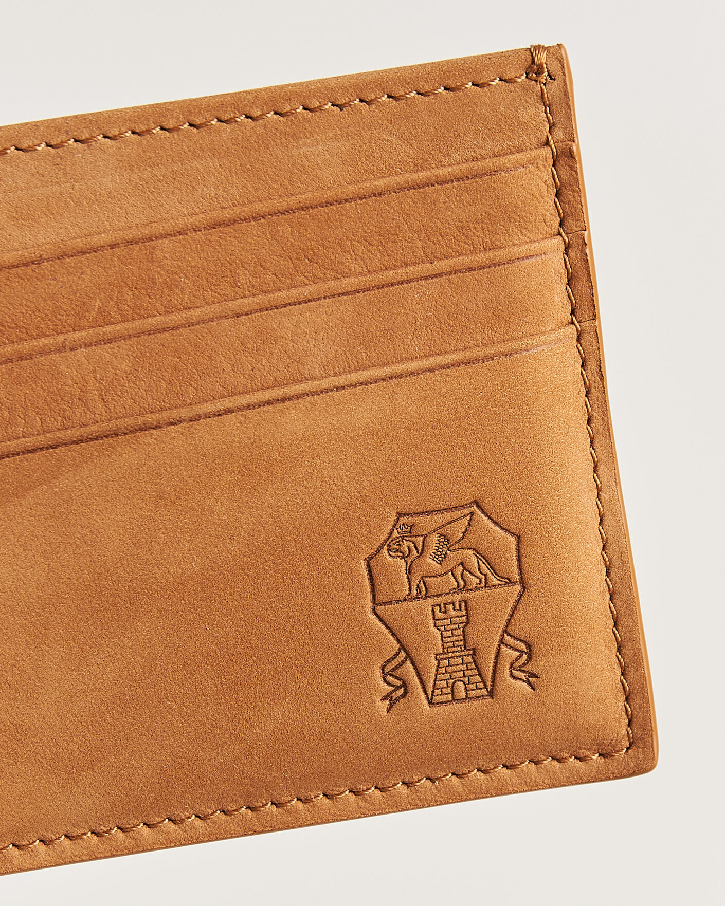 Herre | Punge | Brunello Cucinelli | Nubuck Wallet Card Holder Cognac