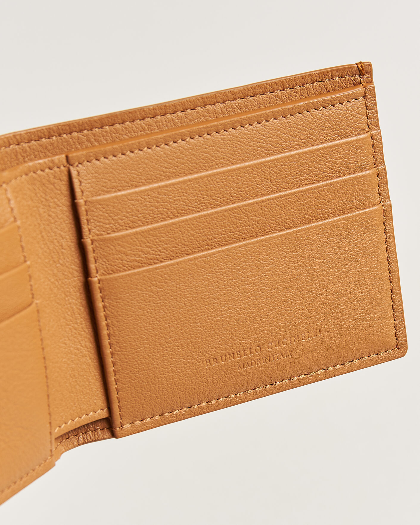 Herre | Punge | Brunello Cucinelli | Nubuck Leather Wallet Cognac
