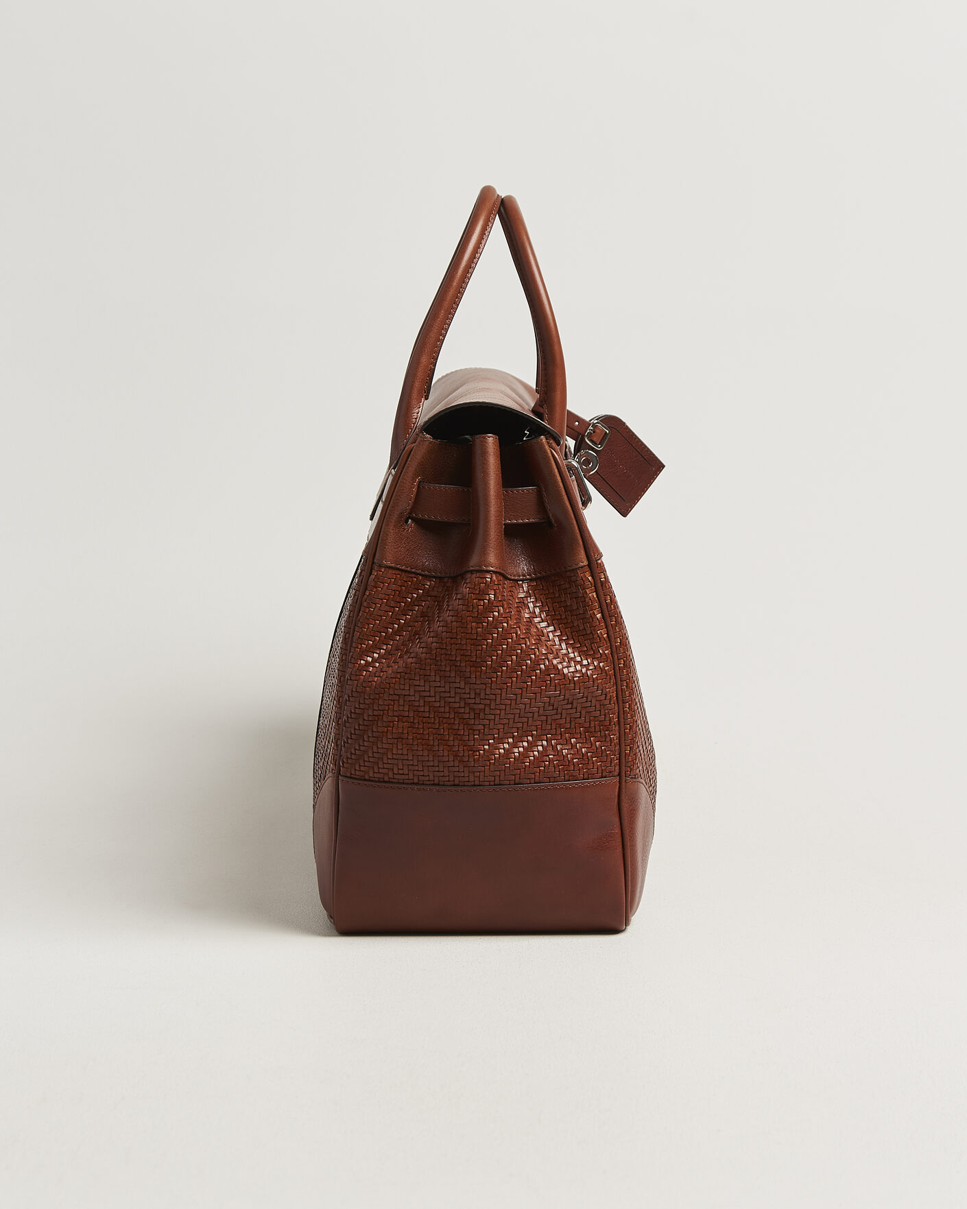 Herre | Tasker | Brunello Cucinelli | Woven Leather Duffle Bag Burnished Calf