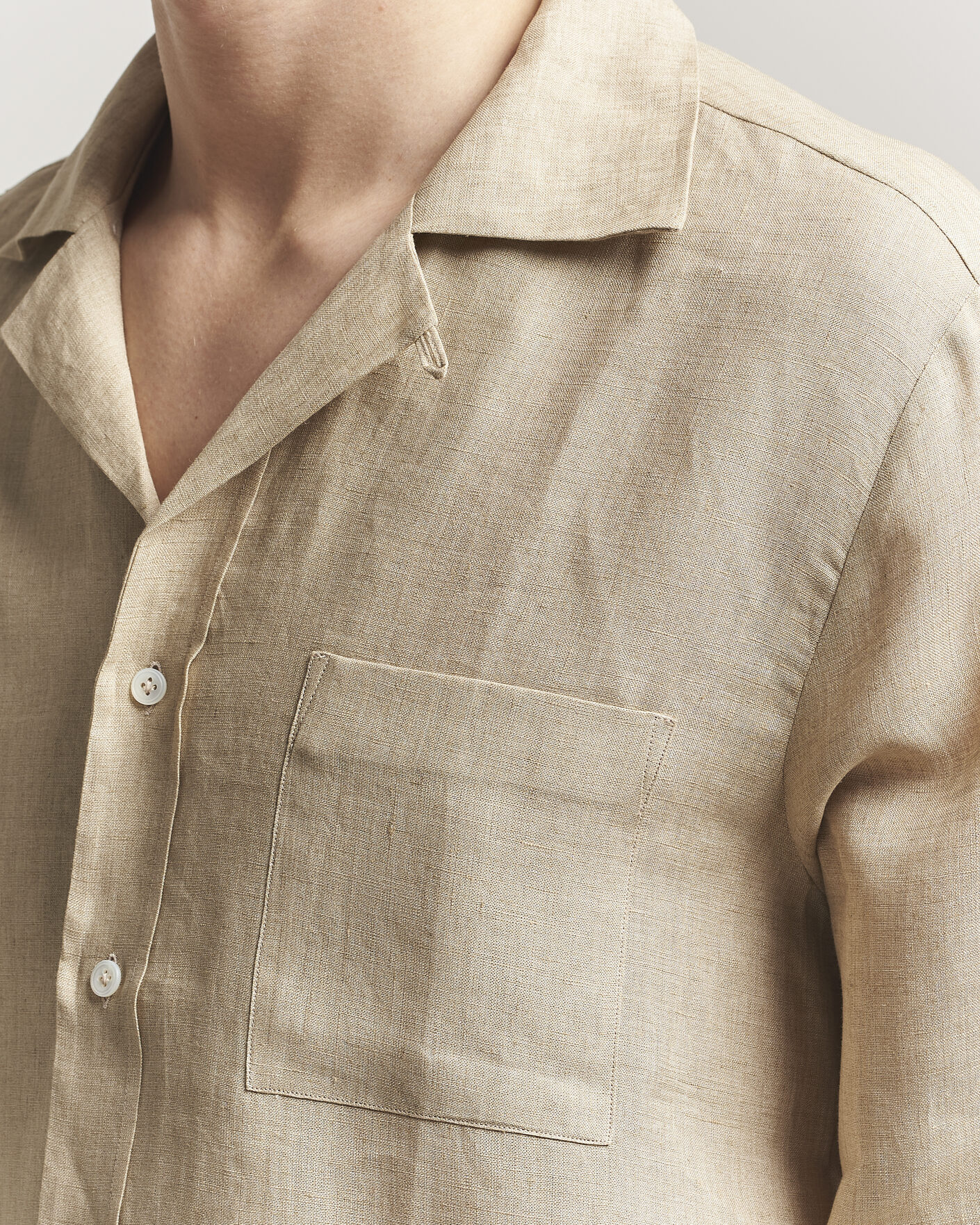 Herre | Skjorter | Lardini | Paul Linen Resort Shirt Beige