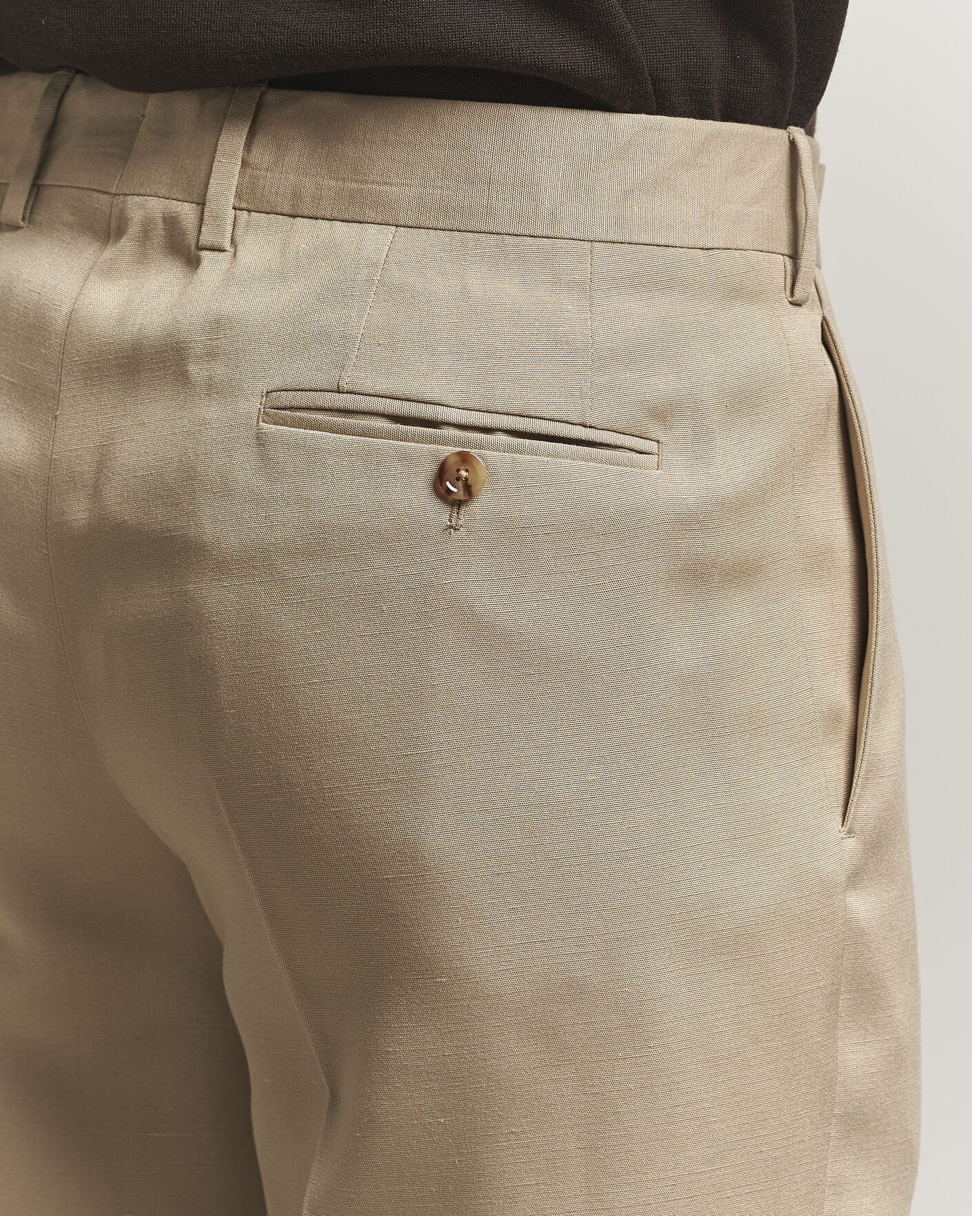 Herre | Bukser | Lardini | Palu Straight Fit Viscose/Silk Trousers Beige