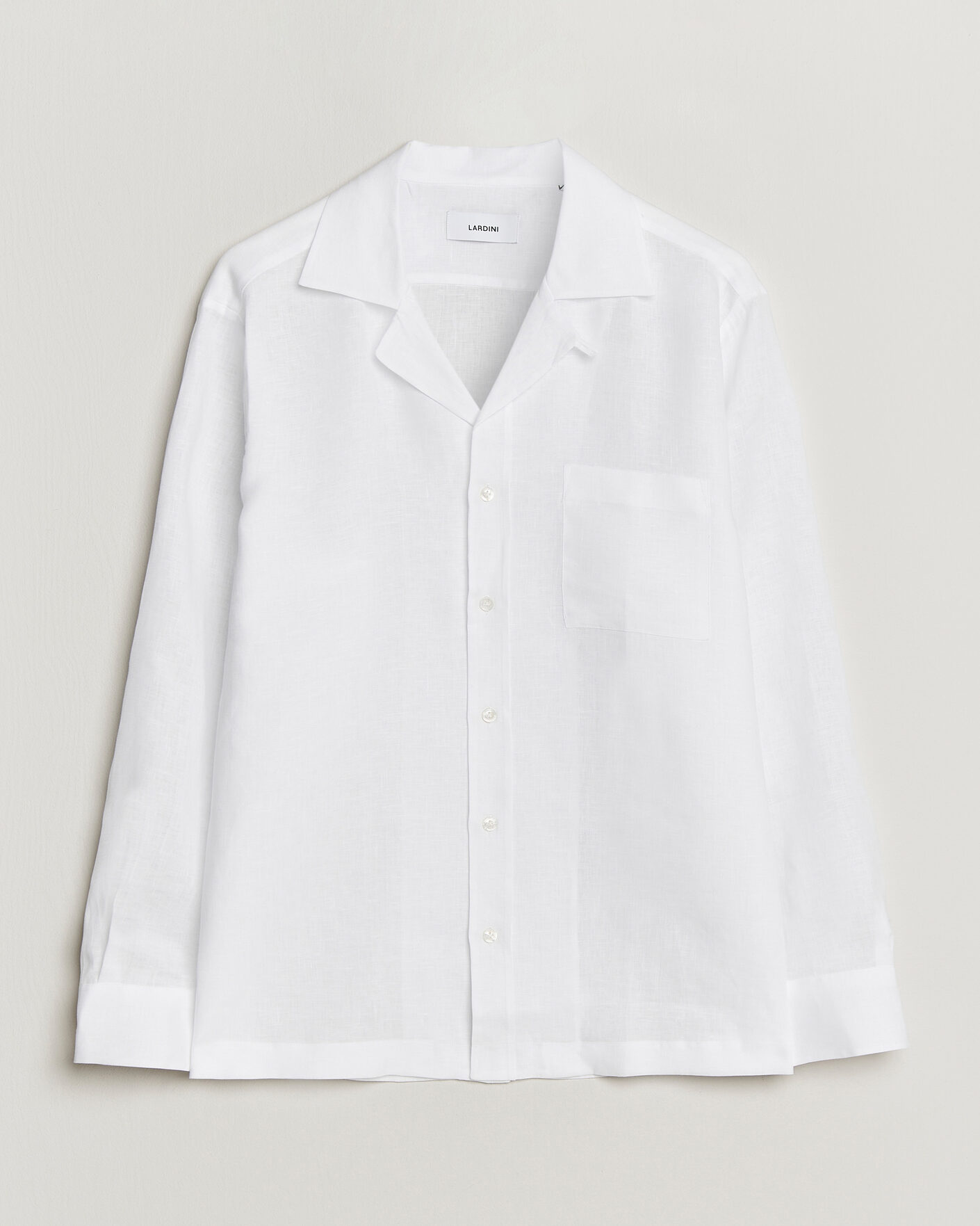 Herre | Skjorter | Lardini | Paul Linen Resort Shirt White