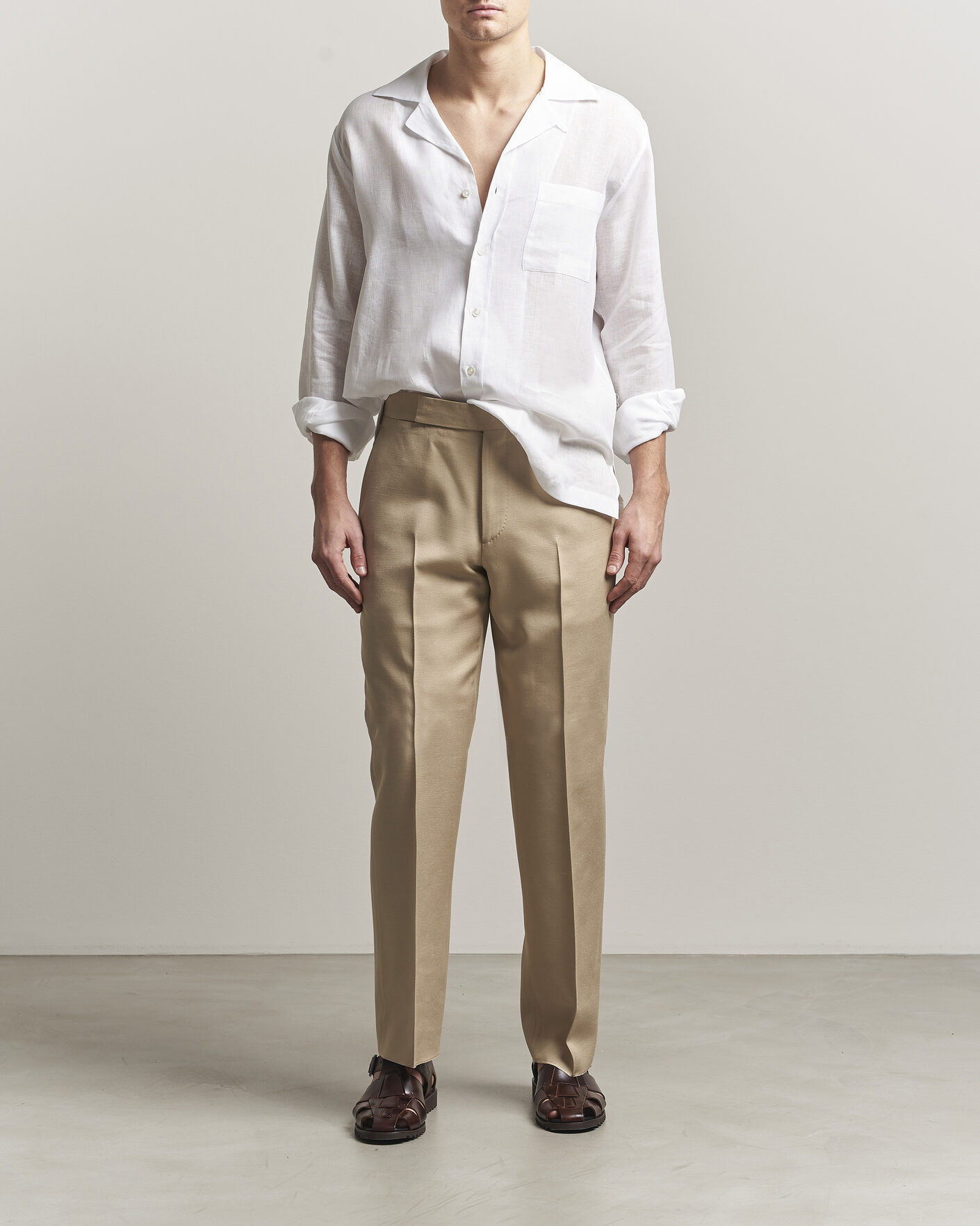 Herre | Skjorter | Lardini | Paul Linen Resort Shirt White
