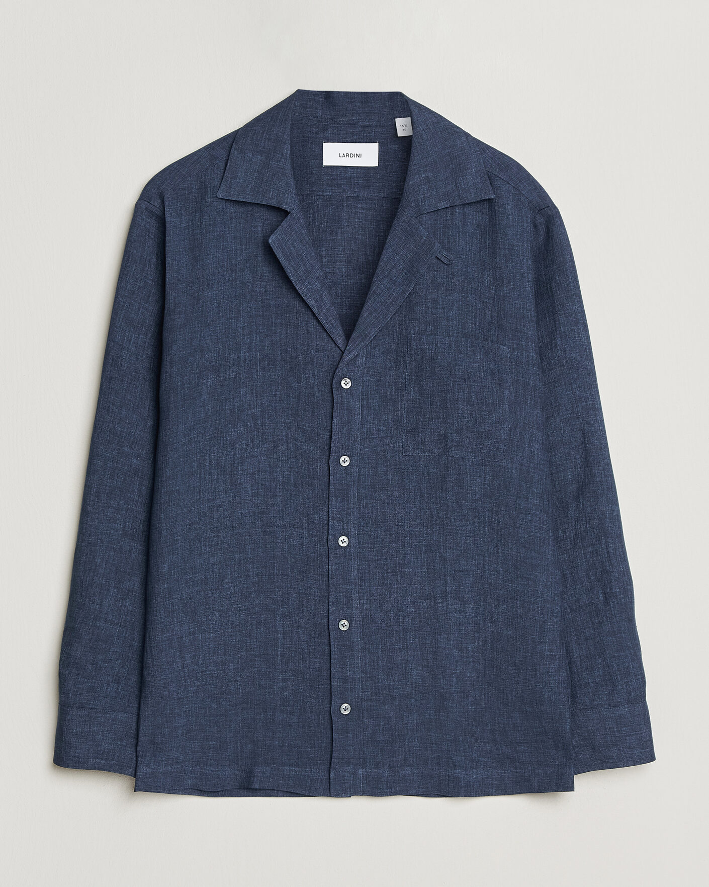 Herre | Skjorter | Lardini | Paul Linen Resort Shirt Dark Blue