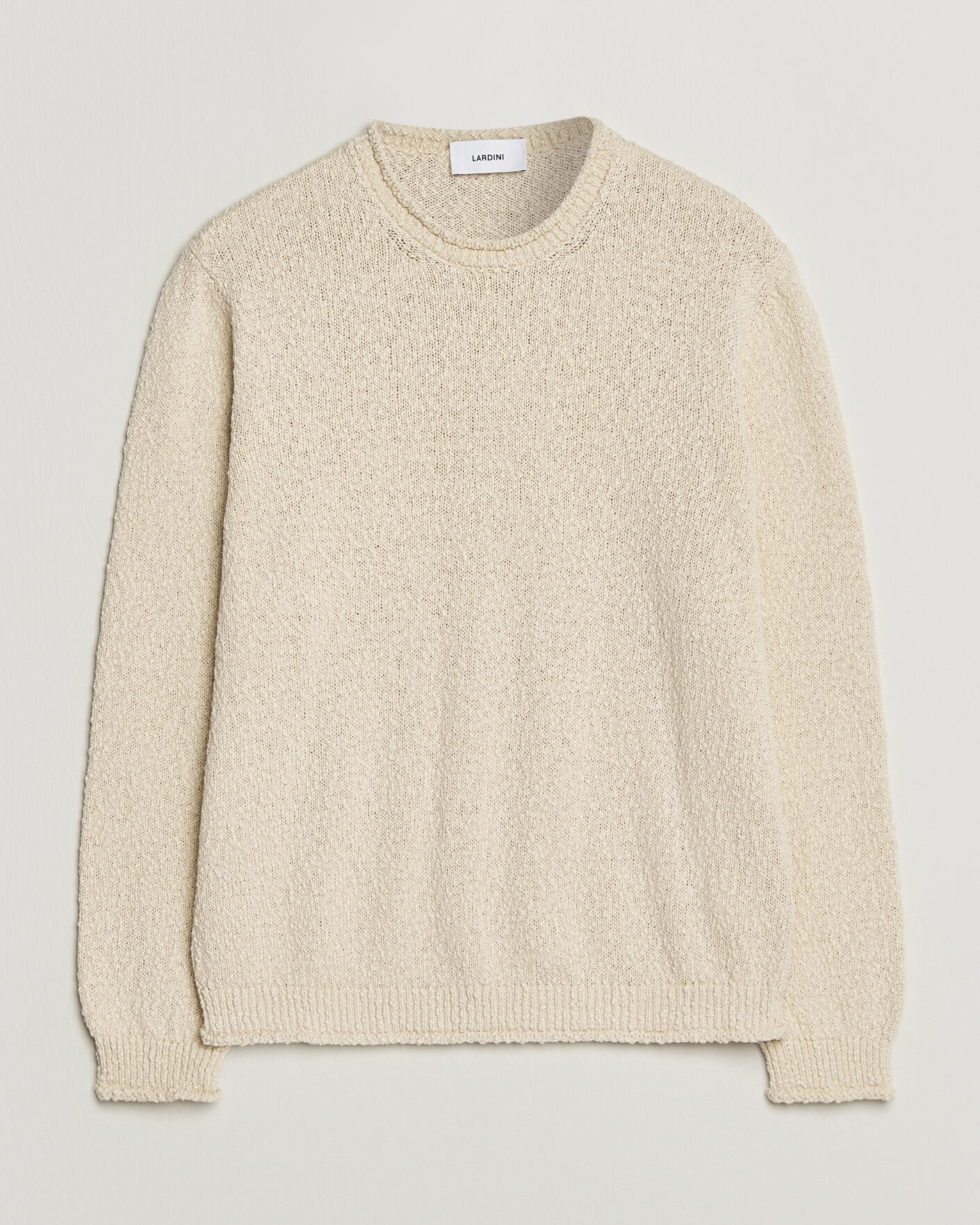 Herre | Trøjer | Lardini | Organic Cotton Crew Neck Natural