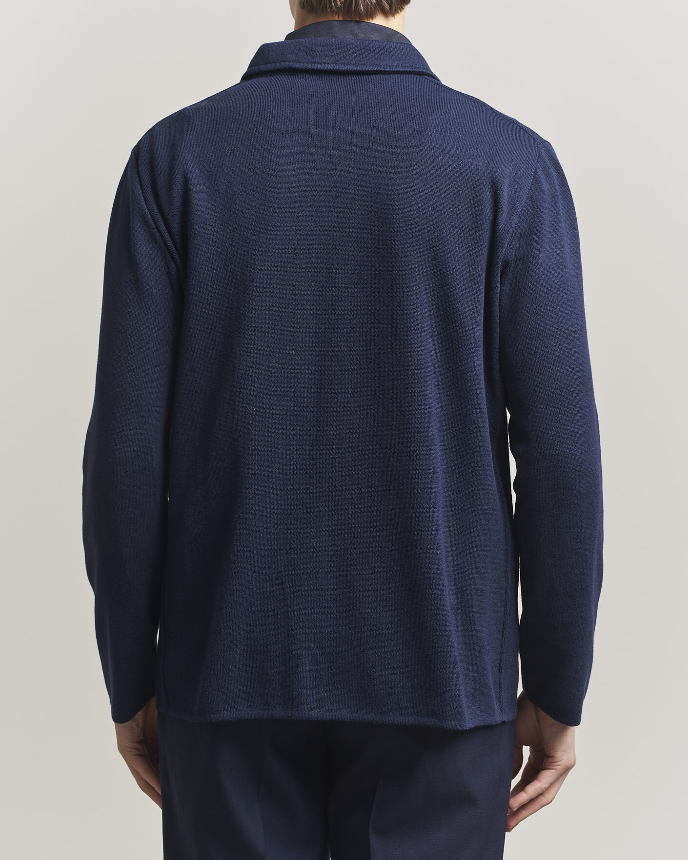Herre | Blazere & jakker | Lardini | Knitted Cotton Pocket Shirt Jacket Navy