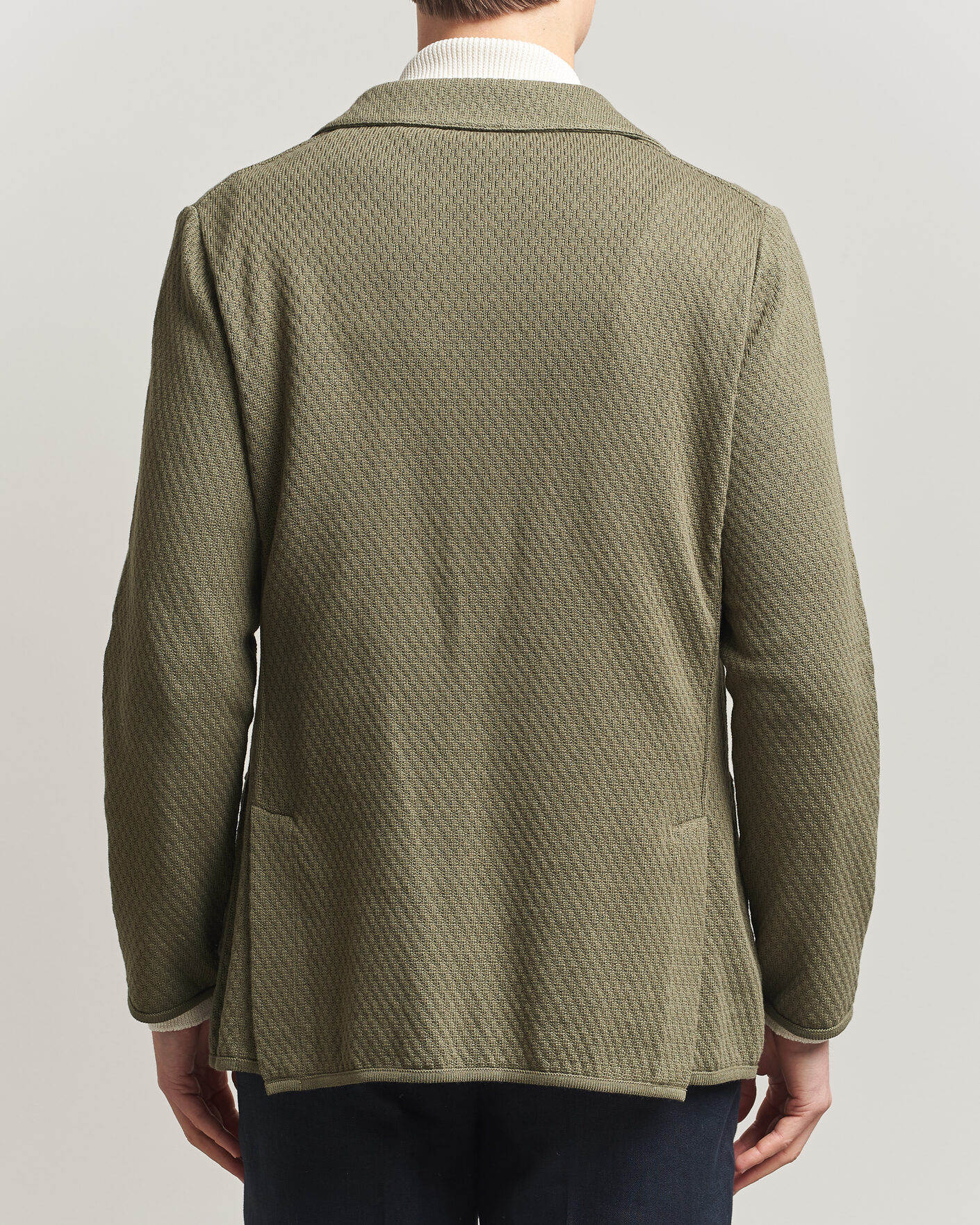 Herre | Blazere & jakker | Lardini | Knitted Structure Cotton Blazer Green