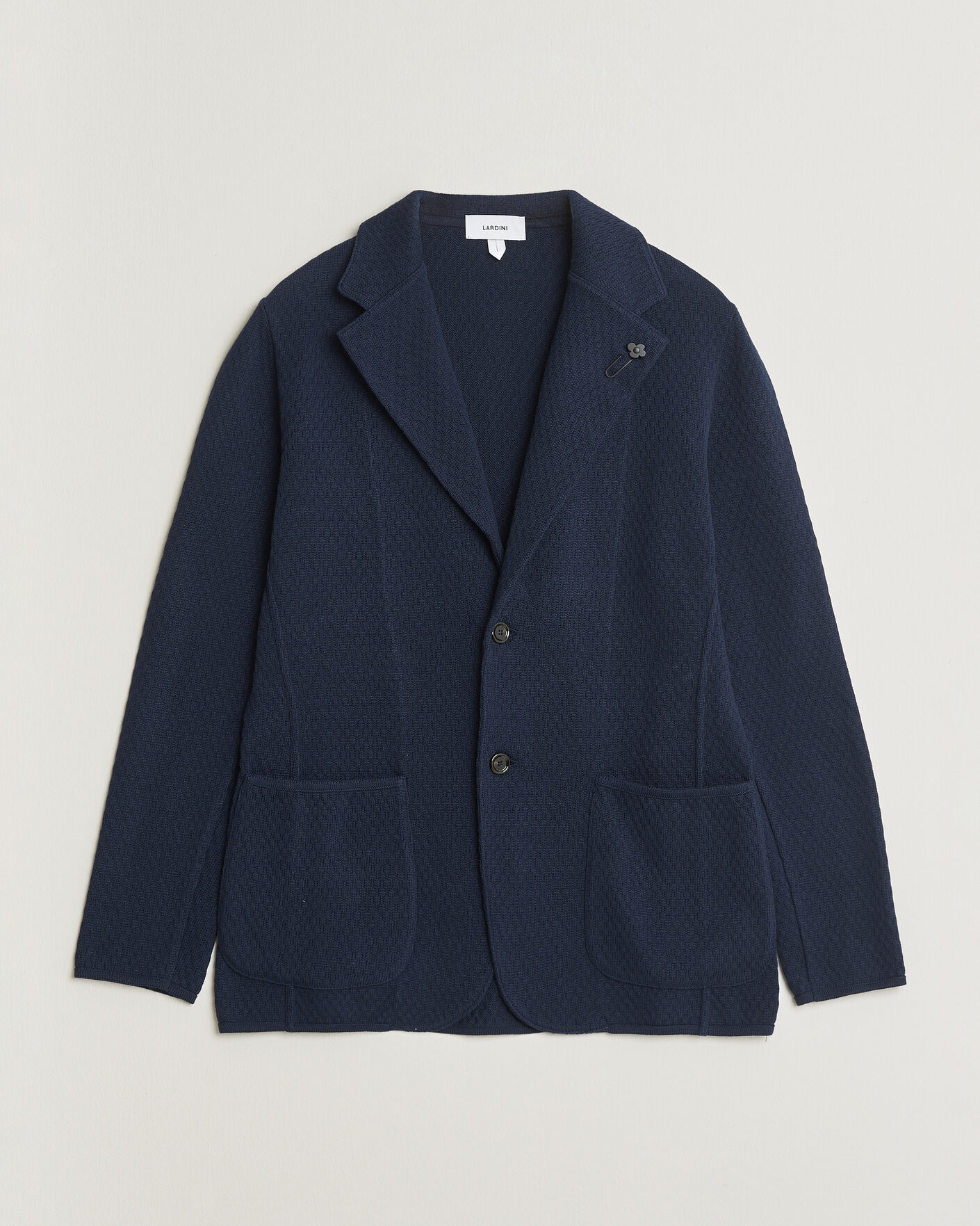 Herre | Blazere & jakker | Lardini | Knitted Structure Cotton Blazer Navy