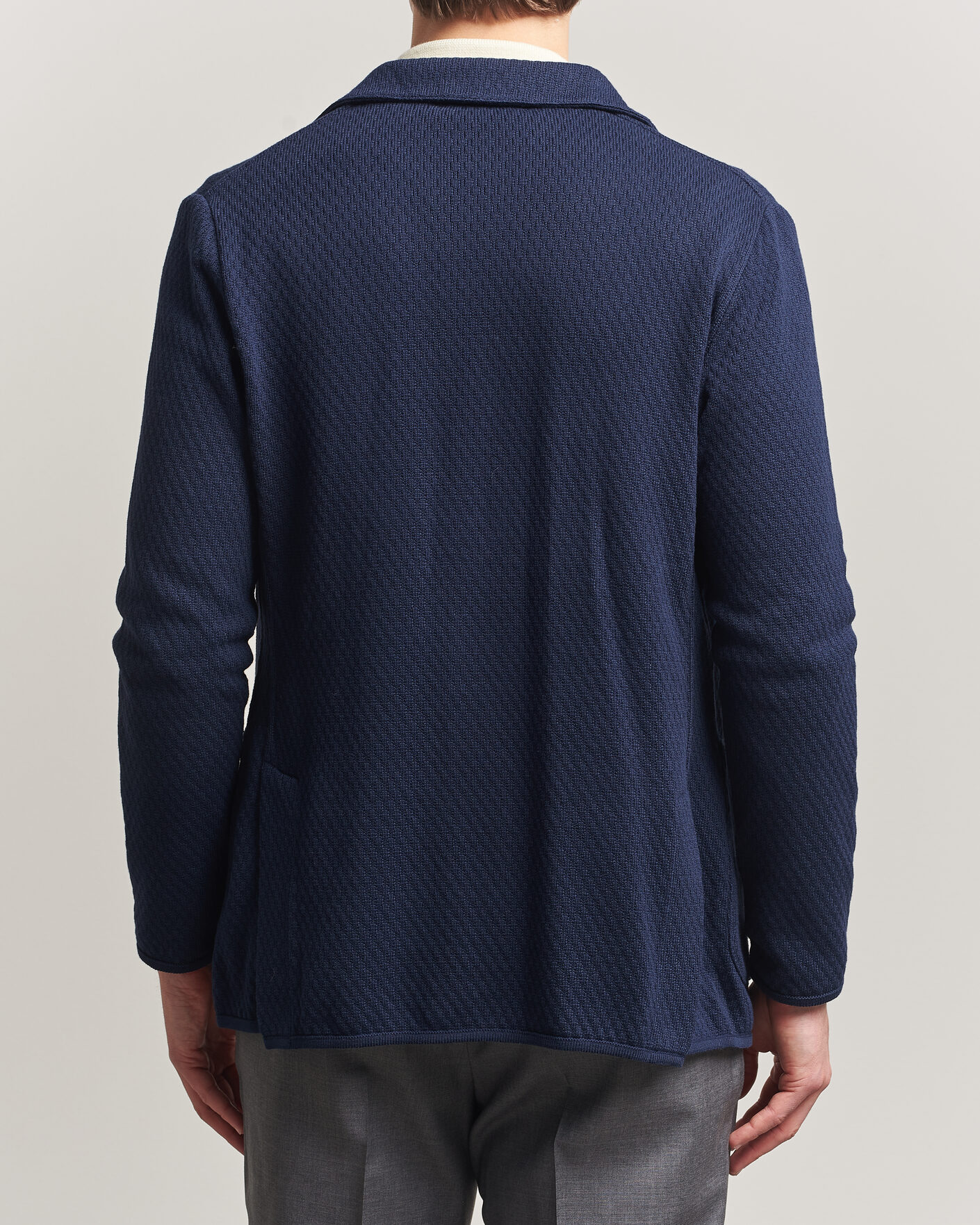 Herre | Blazere & jakker | Lardini | Knitted Structure Cotton Blazer Navy