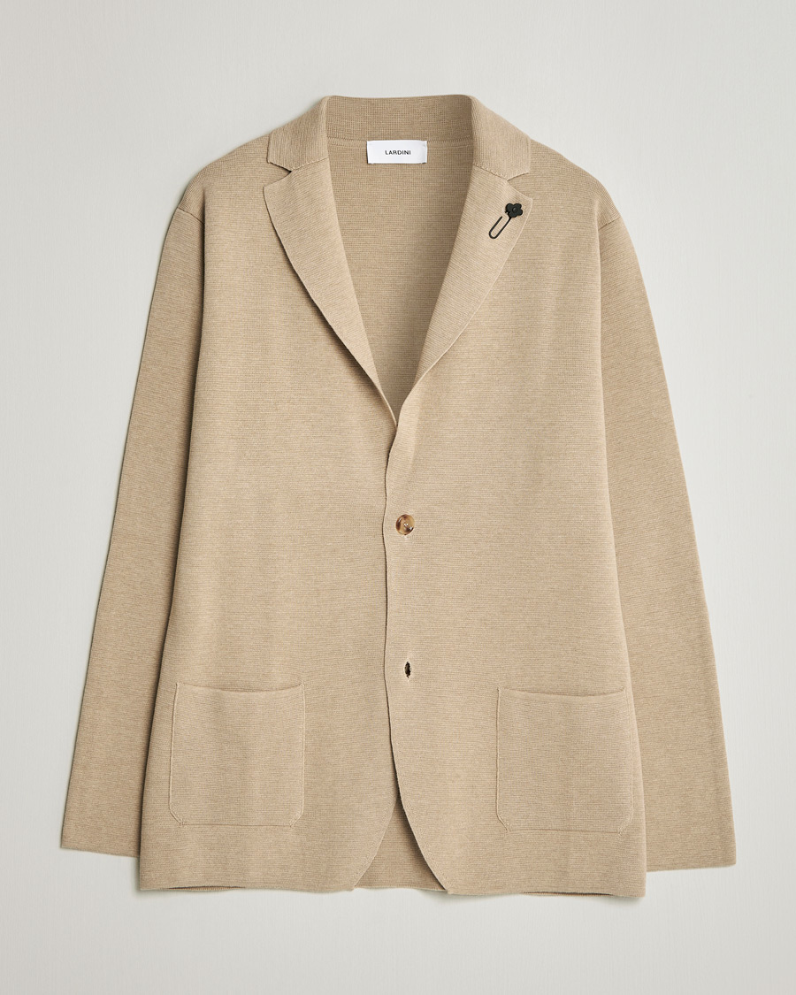 Herre | Blazere & jakker | Lardini | Knitted Cotton Blazer Beige