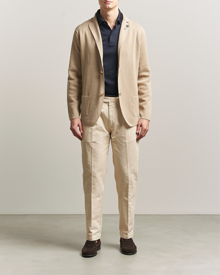Herre | Blazere & jakker | Lardini | Knitted Cotton Blazer Beige