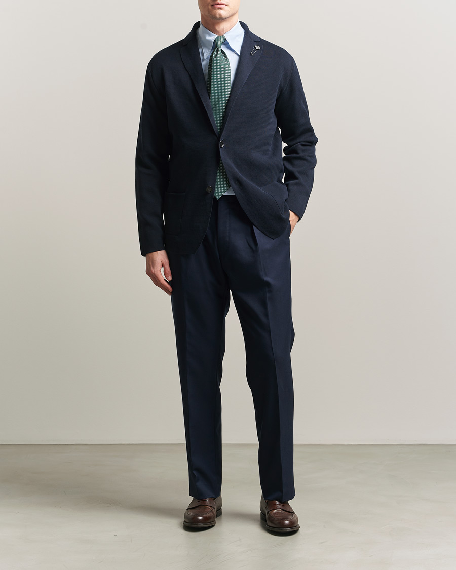 Herre | Blazere & jakker | Lardini | Knitted Cotton Blazer Navy