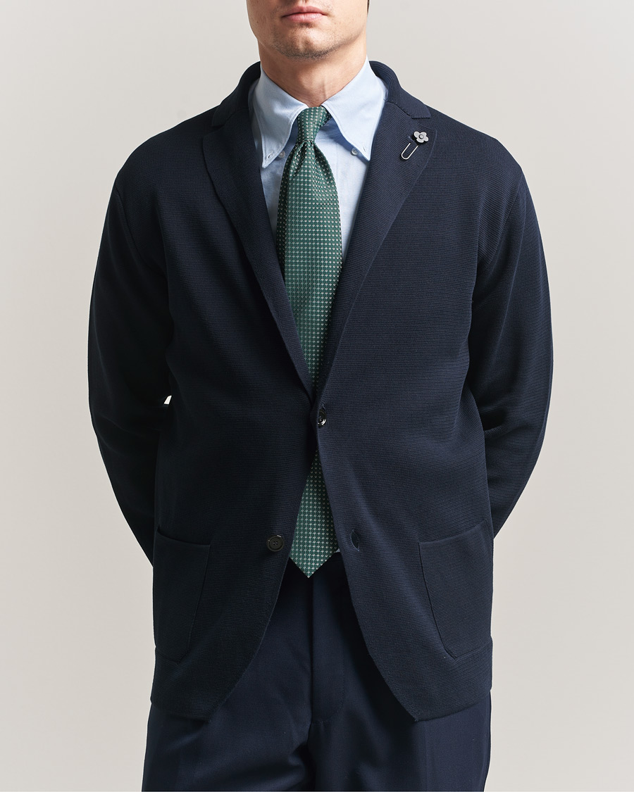 Herre | Blazere & jakker | Lardini | Knitted Cotton Blazer Navy