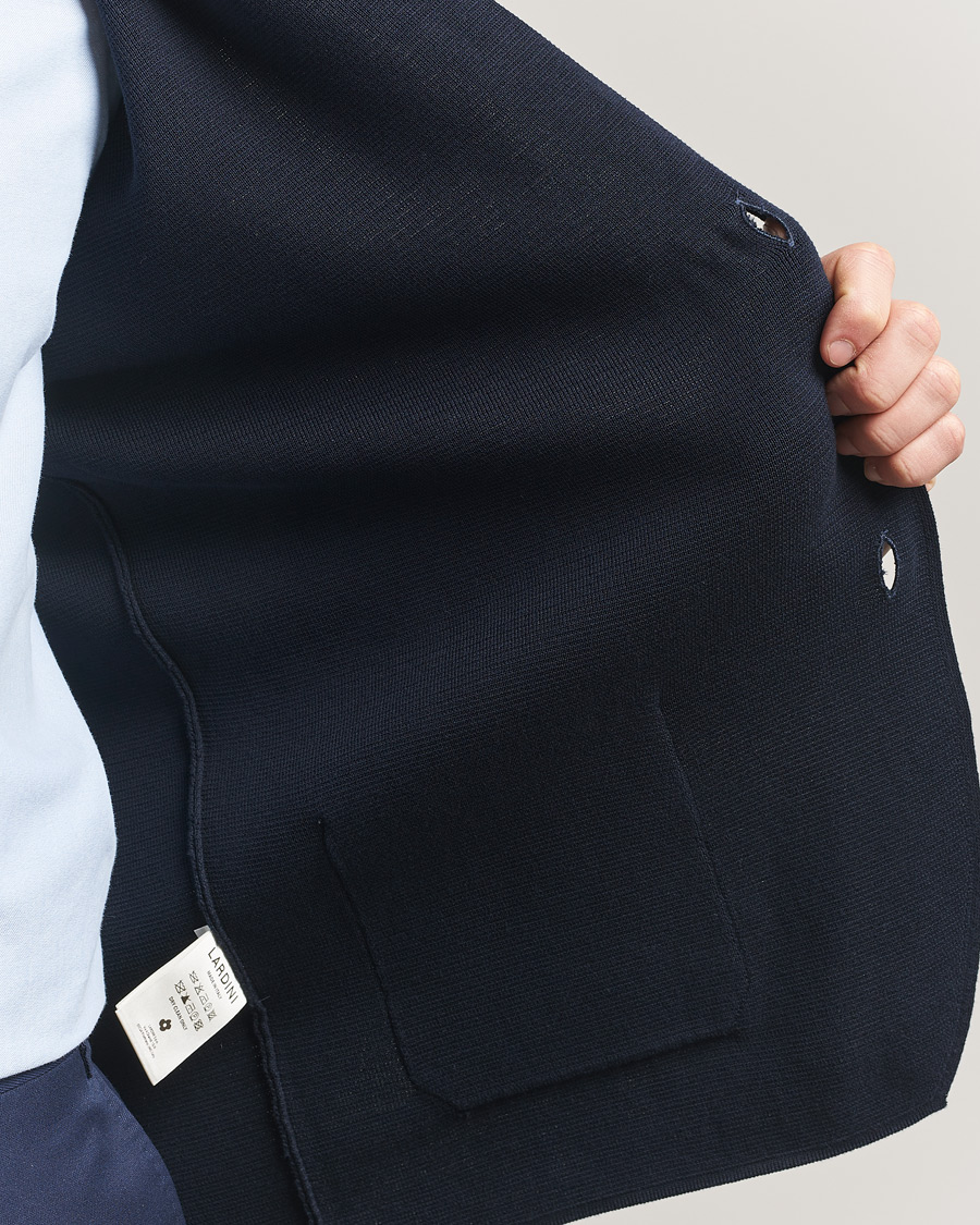 Herre | Blazere & jakker | Lardini | Knitted Cotton Blazer Navy
