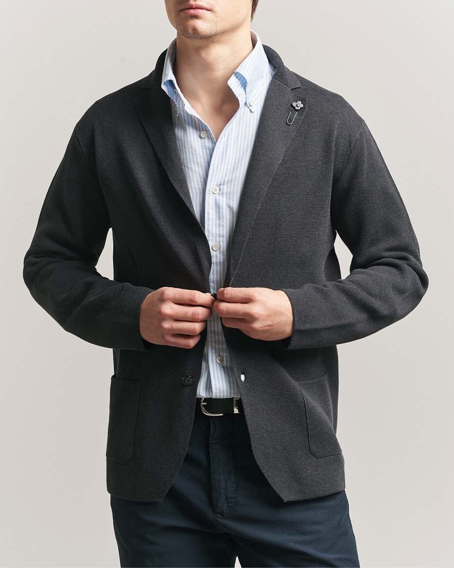 Herre | Blazere & jakker | Lardini | Knitted Cotton Blazer Grey