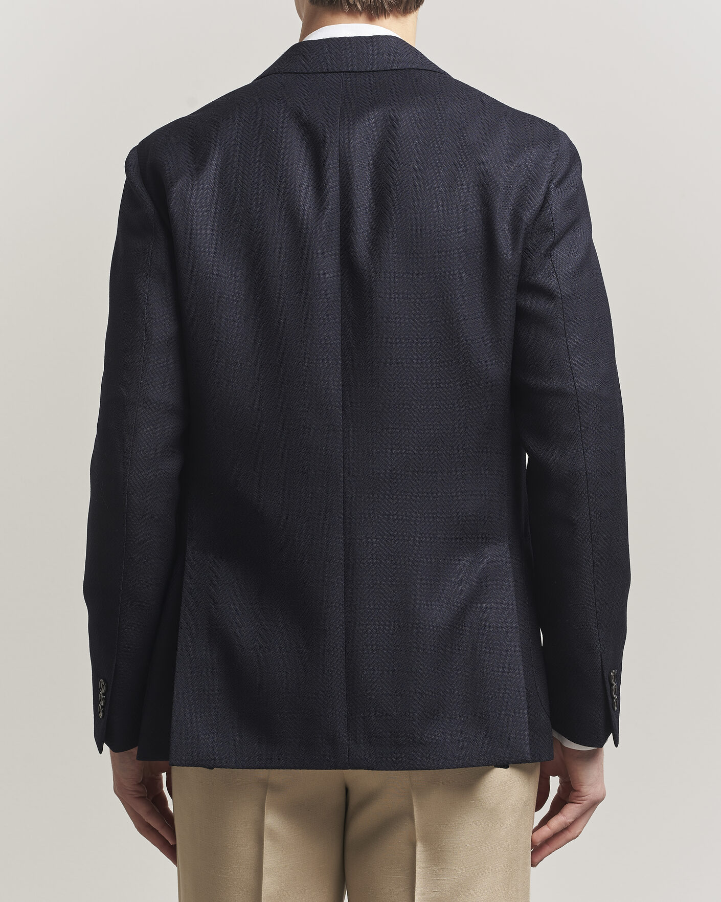 Herre | Blazere & jakker | Lardini | Herringbone Light Wool Blazer Navy