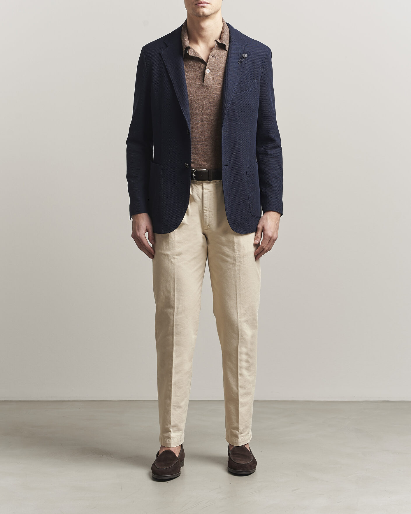 Herre | Blazere & jakker | Lardini | Loro Piana Jersey Piquet Cotton Blazer Navy