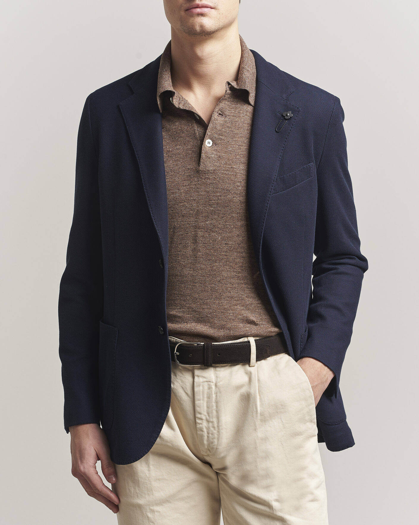 Herre | Blazere & jakker | Lardini | Loro Piana Jersey Piquet Cotton Blazer Navy
