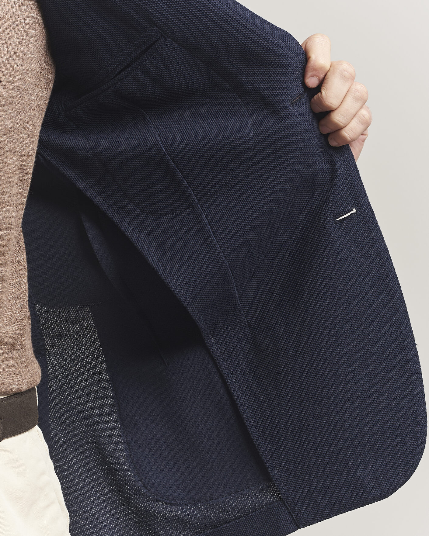 Herre | Blazere & jakker | Lardini | Loro Piana Jersey Piquet Cotton Blazer Navy