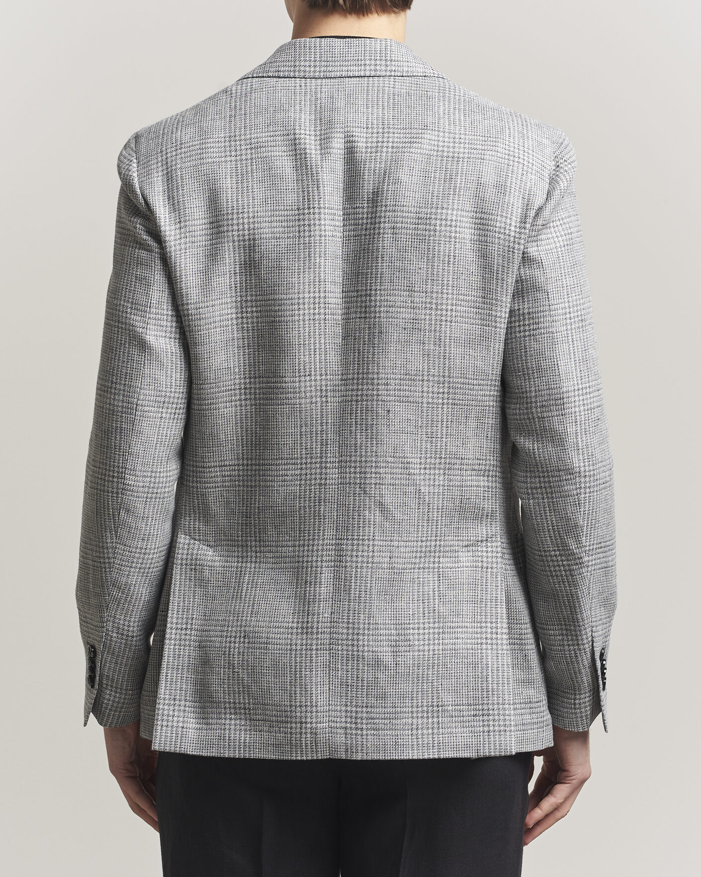 Herre | Blazere & jakker | Lardini | Checked Linen/Wool Blazer Grey
