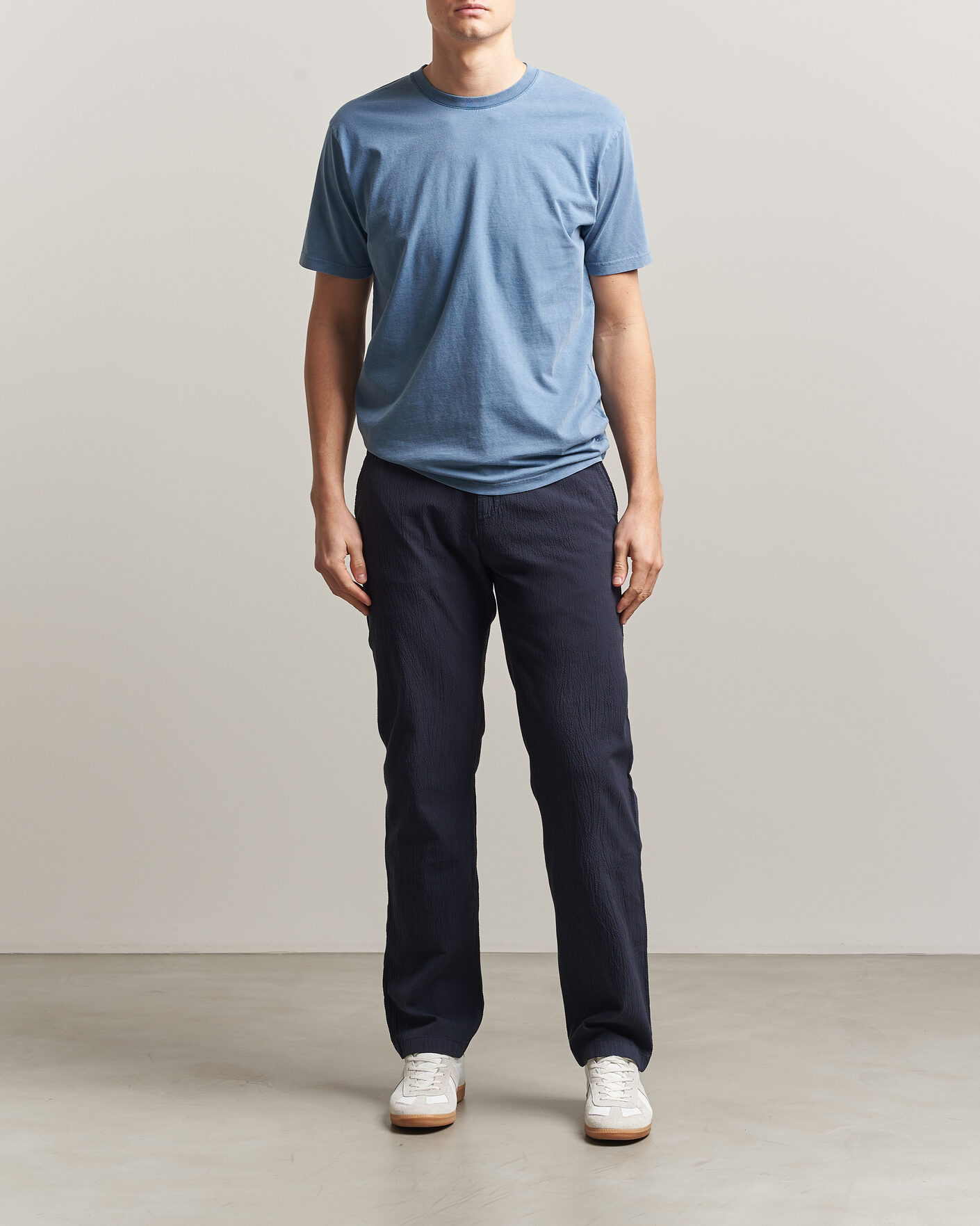 Herre | T-Shirts | Colorful Standard | Classic Organic T-Shirt Faded Indigo