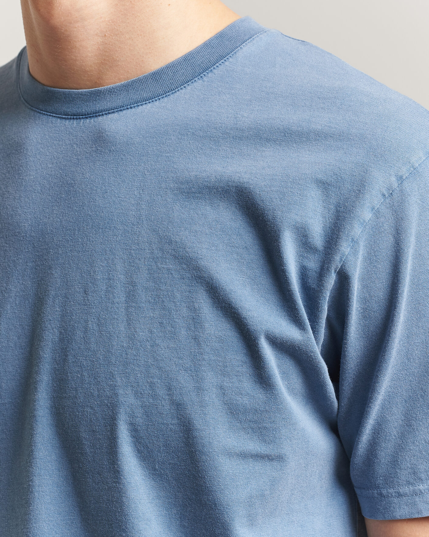 Herre | T-Shirts | Colorful Standard | Classic Organic T-Shirt Faded Indigo