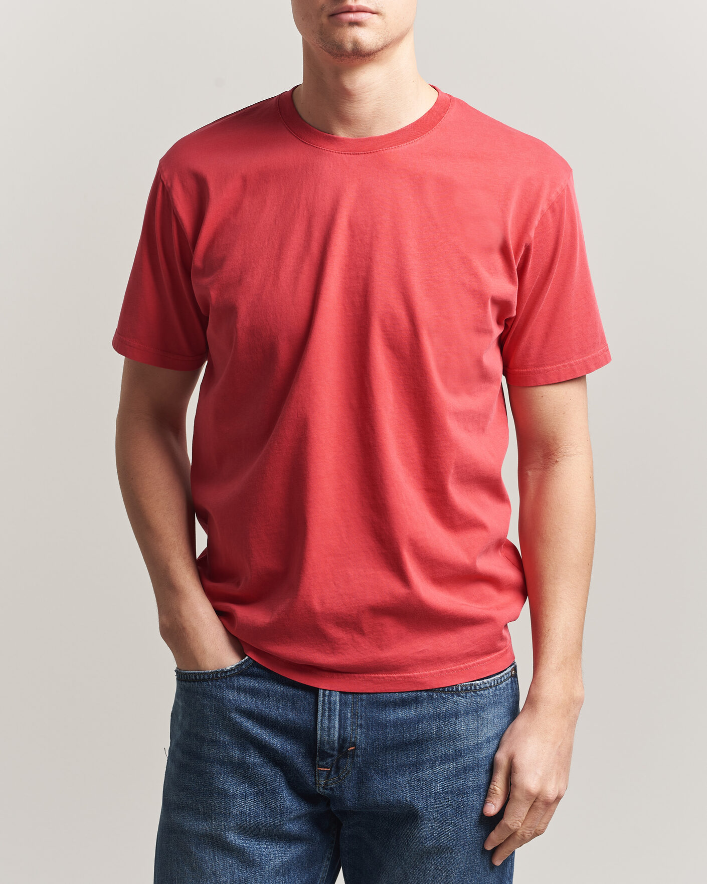 Herre | T-Shirts | Colorful Standard | Classic Organic T-Shirt Faded Red