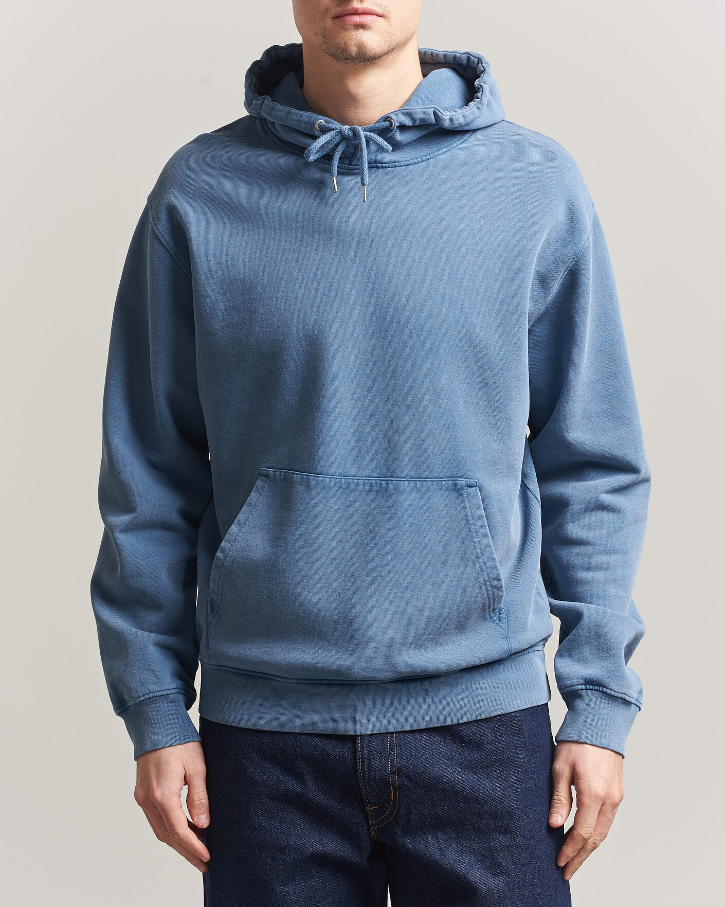 Herre | Trøjer | Colorful Standard | Classic Organic Hood Faded Indigo
