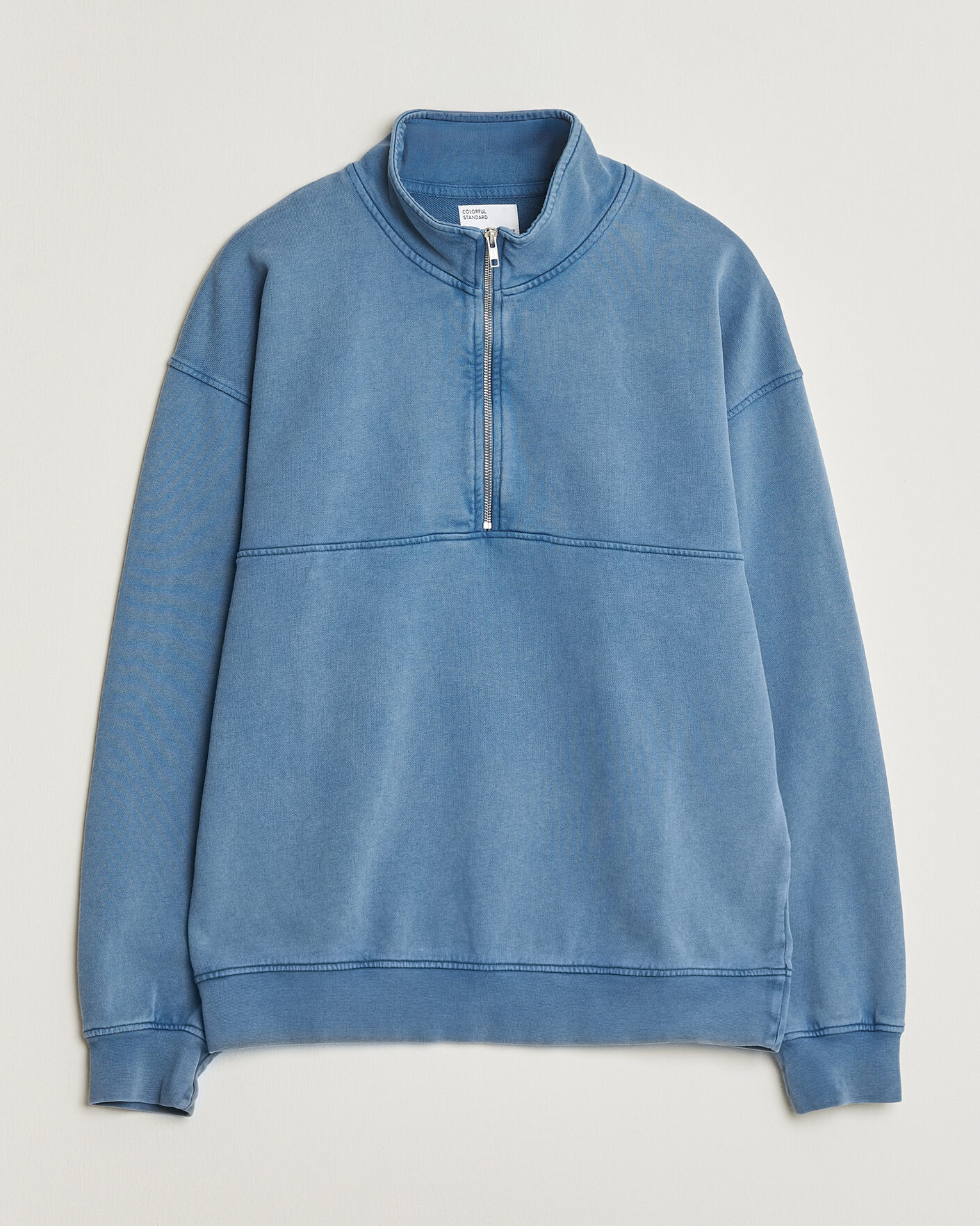 Herre | Trøjer | Colorful Standard | Classic Organic Half-Zip Faded Indigo