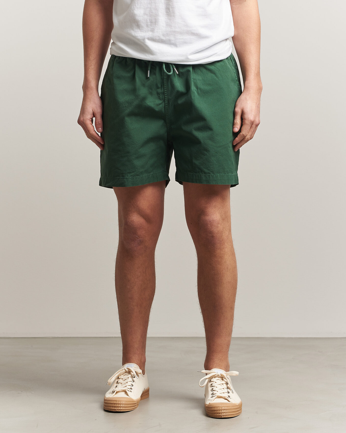 Herre | Shorts | Colorful Standard | Classic Organic Twill Drawstring Shorts Emerald Green